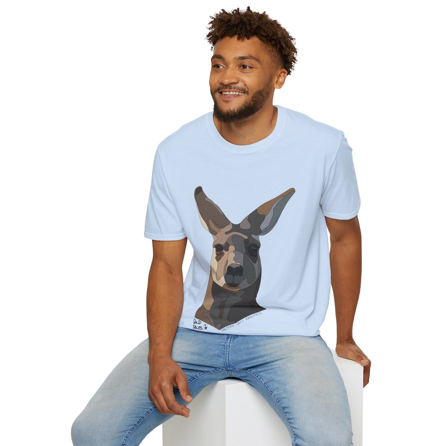 Eastern Grey Kangaroo - Unisex Softstyle T-Shirt Printify