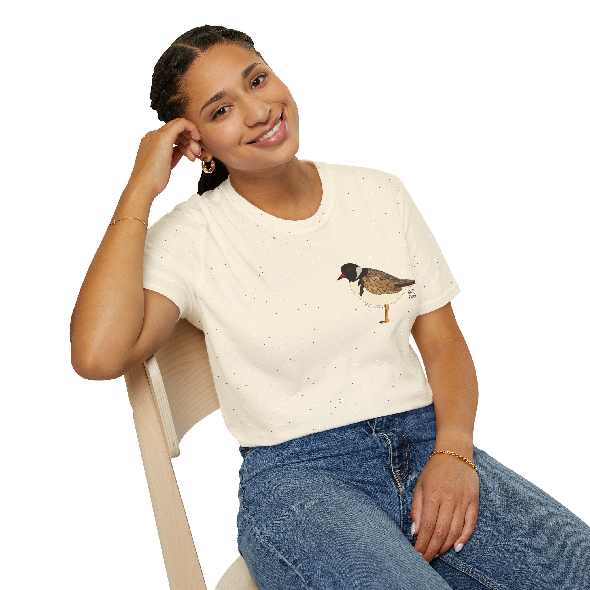 Hooded Plover - Small design - Unisex Softstyle T-Shirt Printify