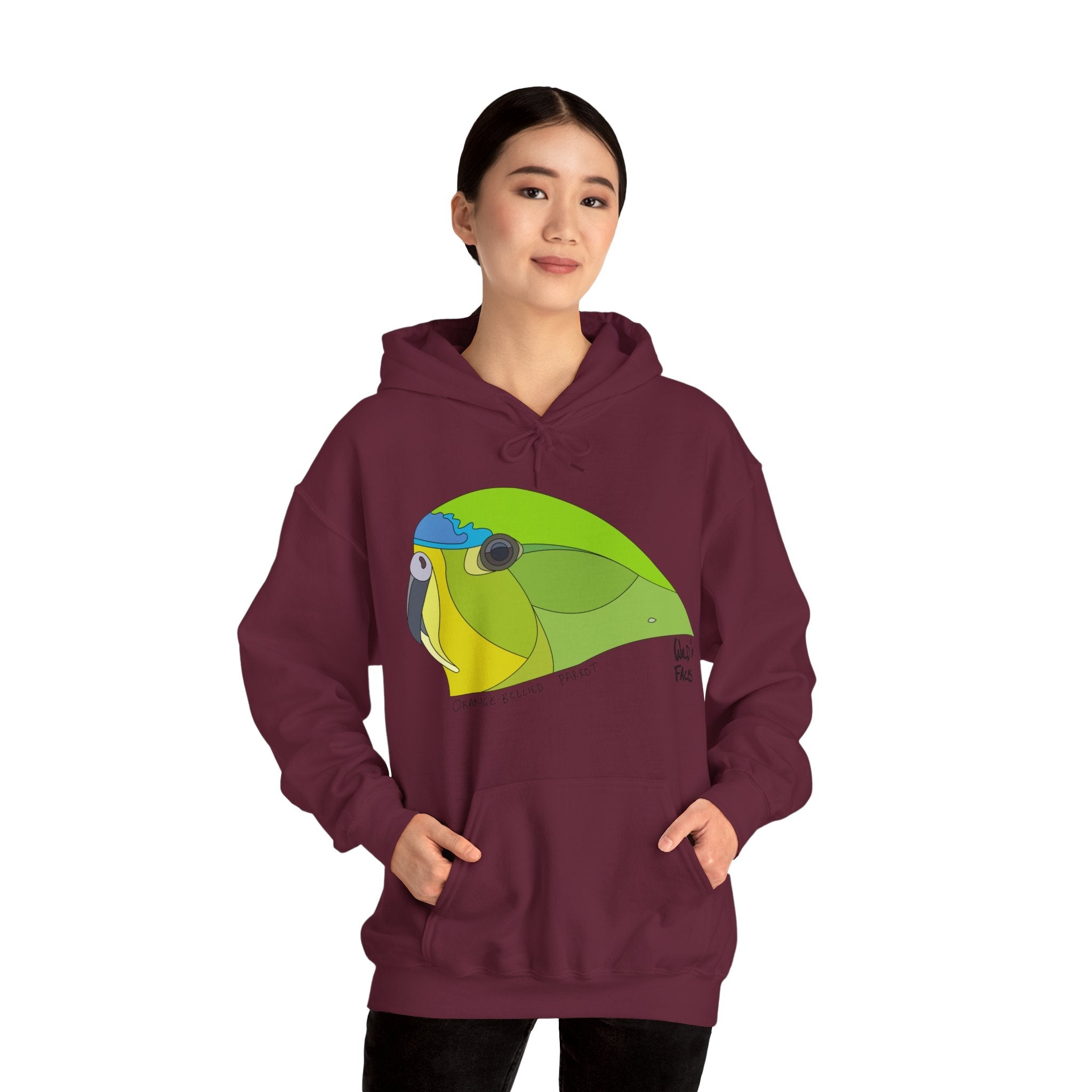 Orange-bellied Parrot | Unisex Heavy Blend™ Hooded Sweatshirt Printify