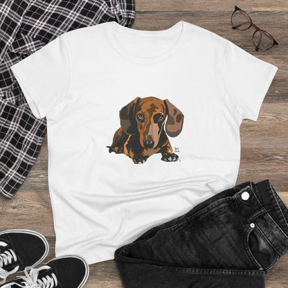 Dachshund (body) - Women's Midweight Cotton Tee
