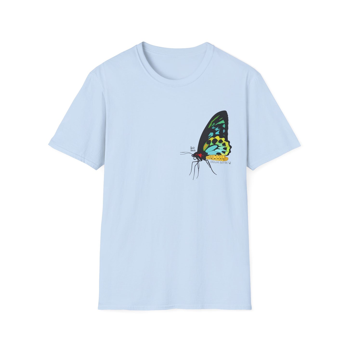 Birdwing Butterfly - Small design - Unisex Softstyle T-Shirt