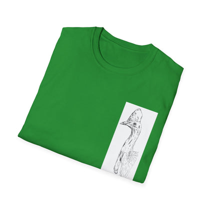 Southern Cassowary (sketch) - Unisex Softstyle T-Shirt