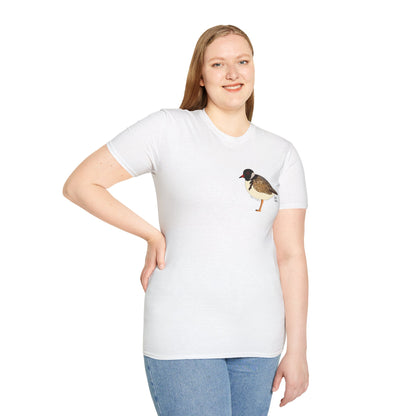 Hooded Plover - Small design - Unisex Softstyle T-Shirt