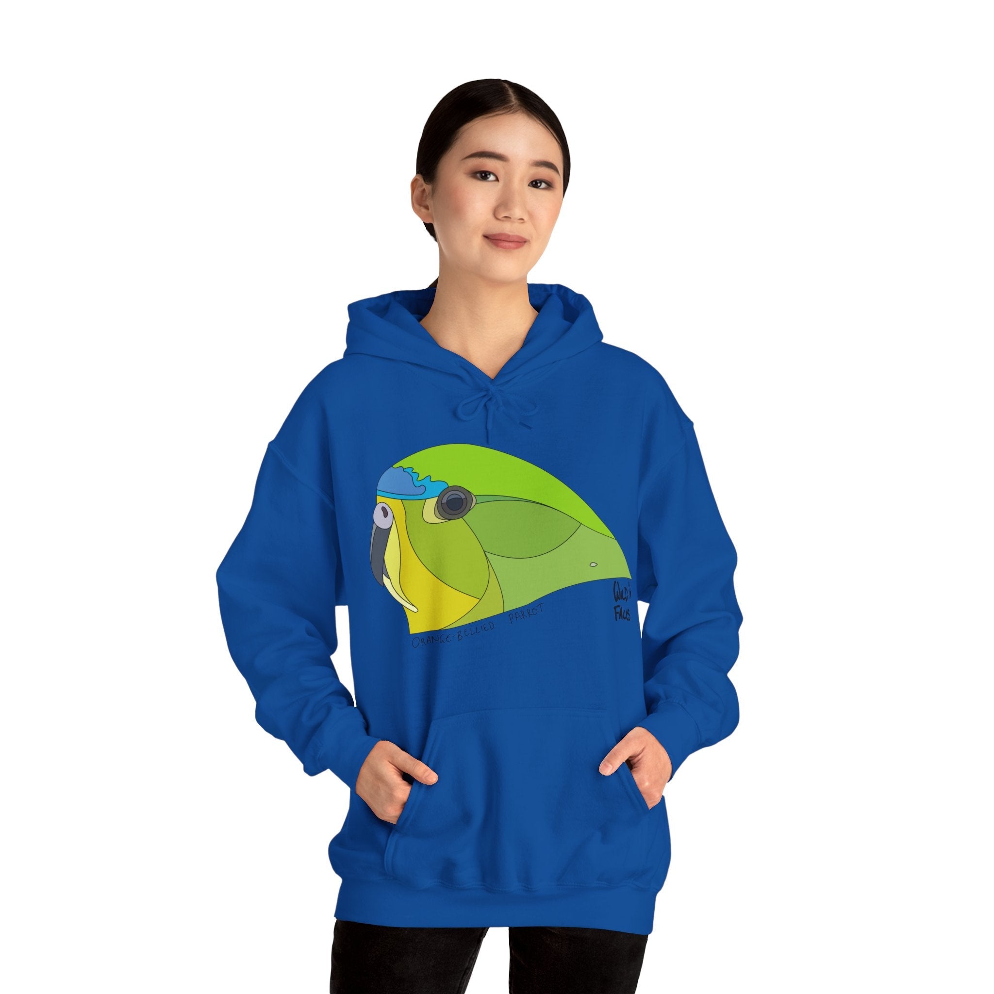 Orange-bellied Parrot | Unisex Heavy Blend™ Hooded Sweatshirt Printify