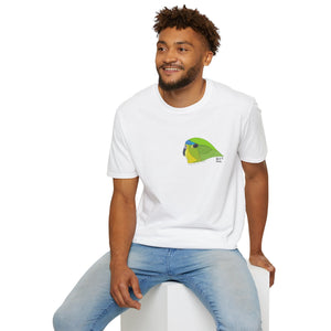 Orange-bellied Parrot - Small design- Unisex Softstyle T-Shirt Printify