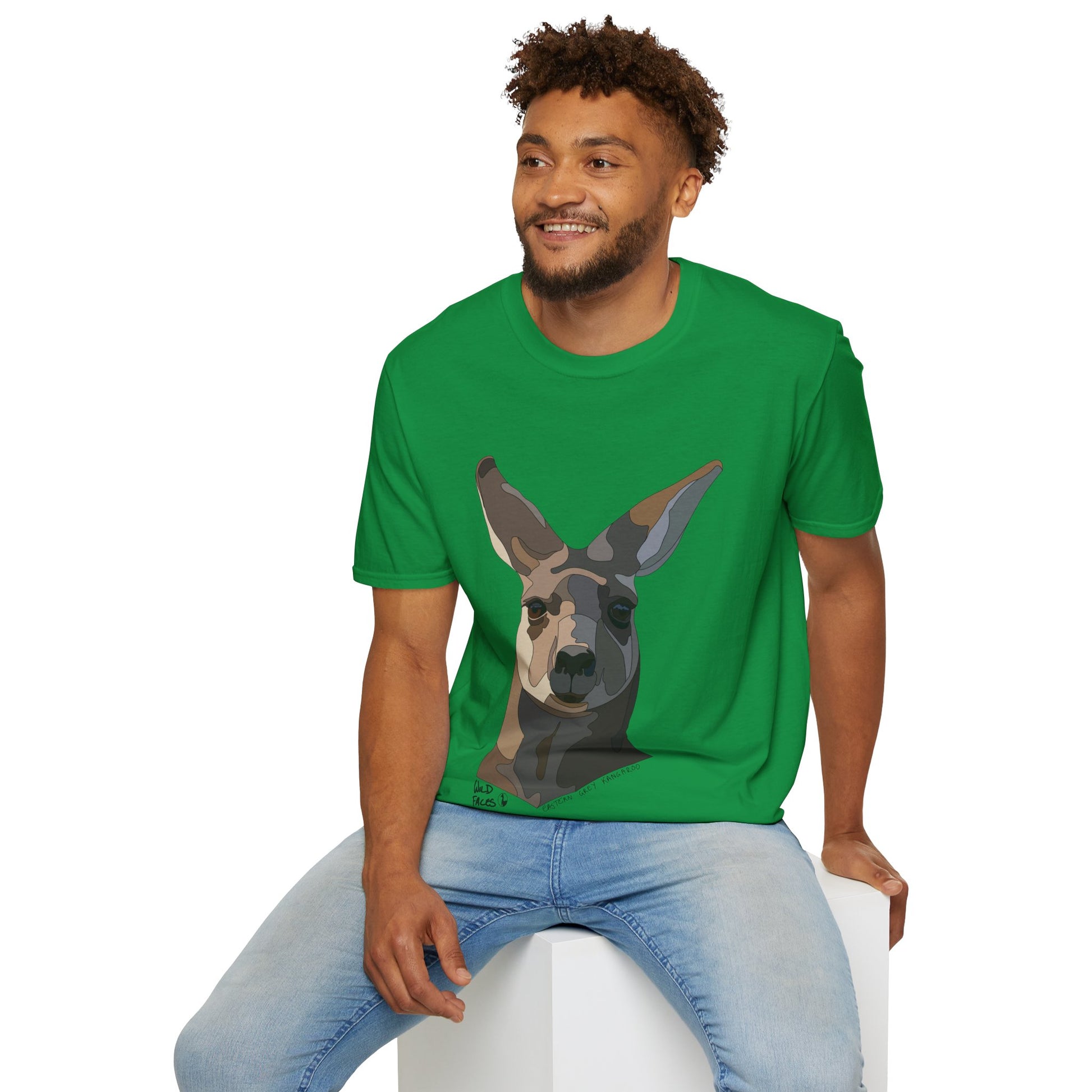 Eastern Grey Kangaroo - Unisex Softstyle T-Shirt Printify