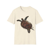 Green Turtle - Unisex Softstyle T-Shirt Printify