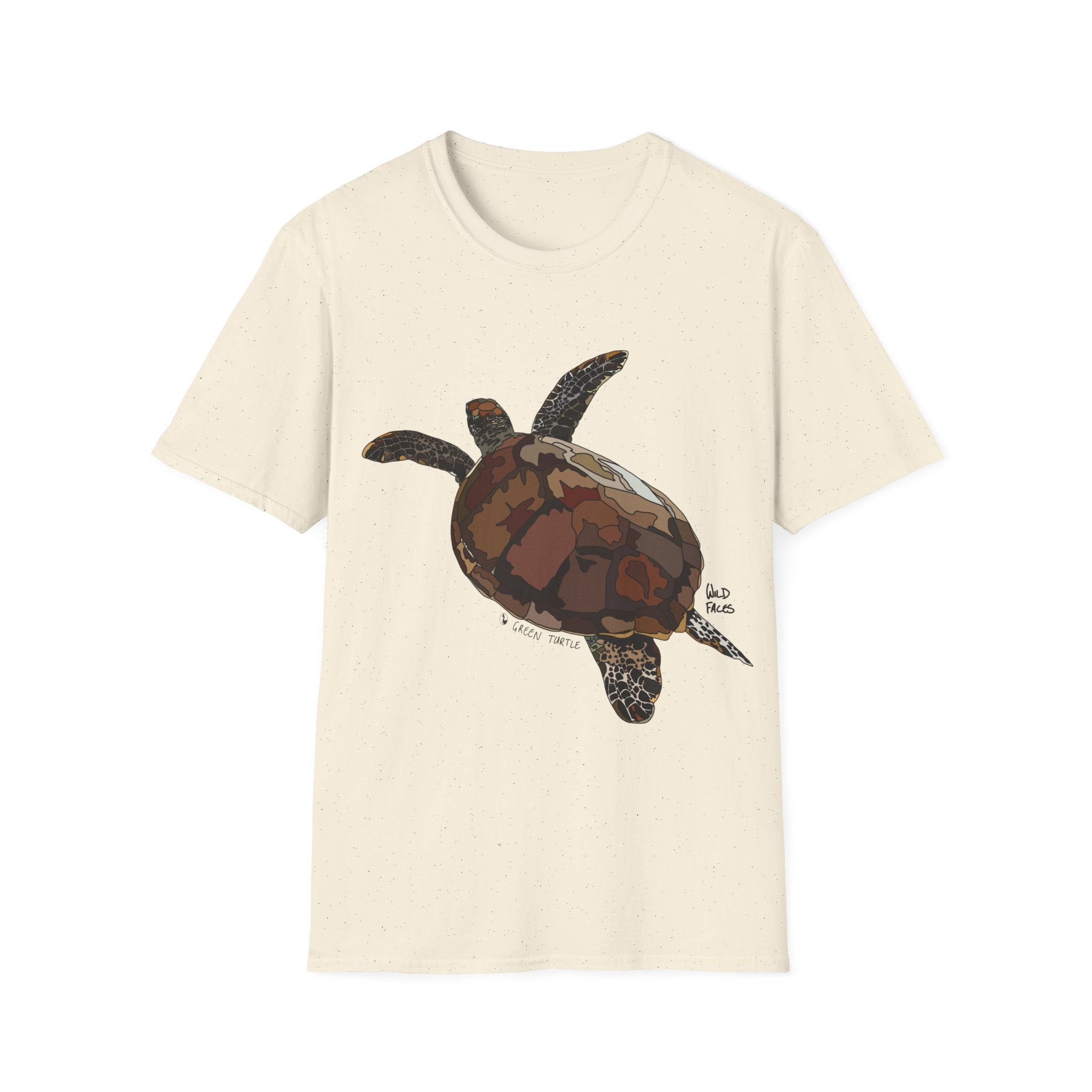 Green Turtle - Unisex Softstyle T-Shirt Printify