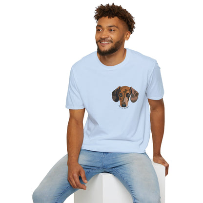 Dachshund (small Keen as mustard) - Unisex Softstyle T-Shirt