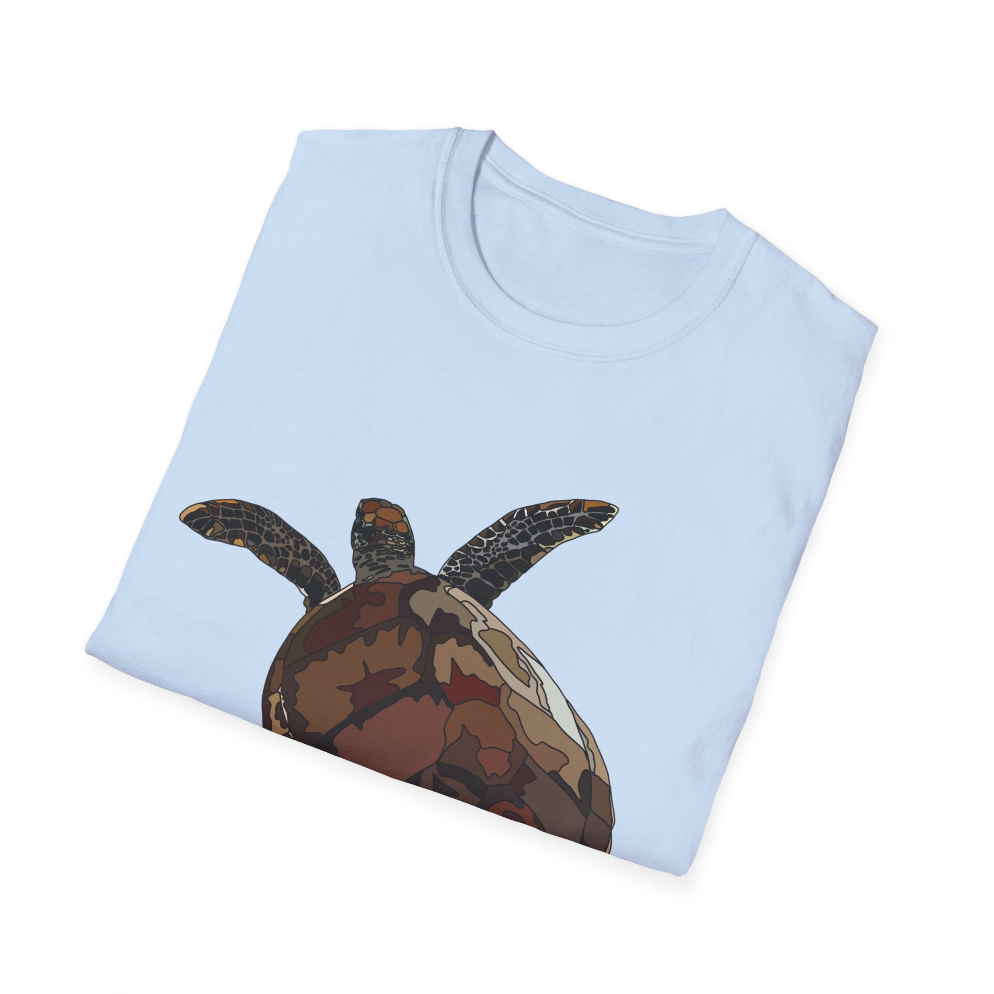 Green Turtle - Unisex Softstyle T-Shirt Printify