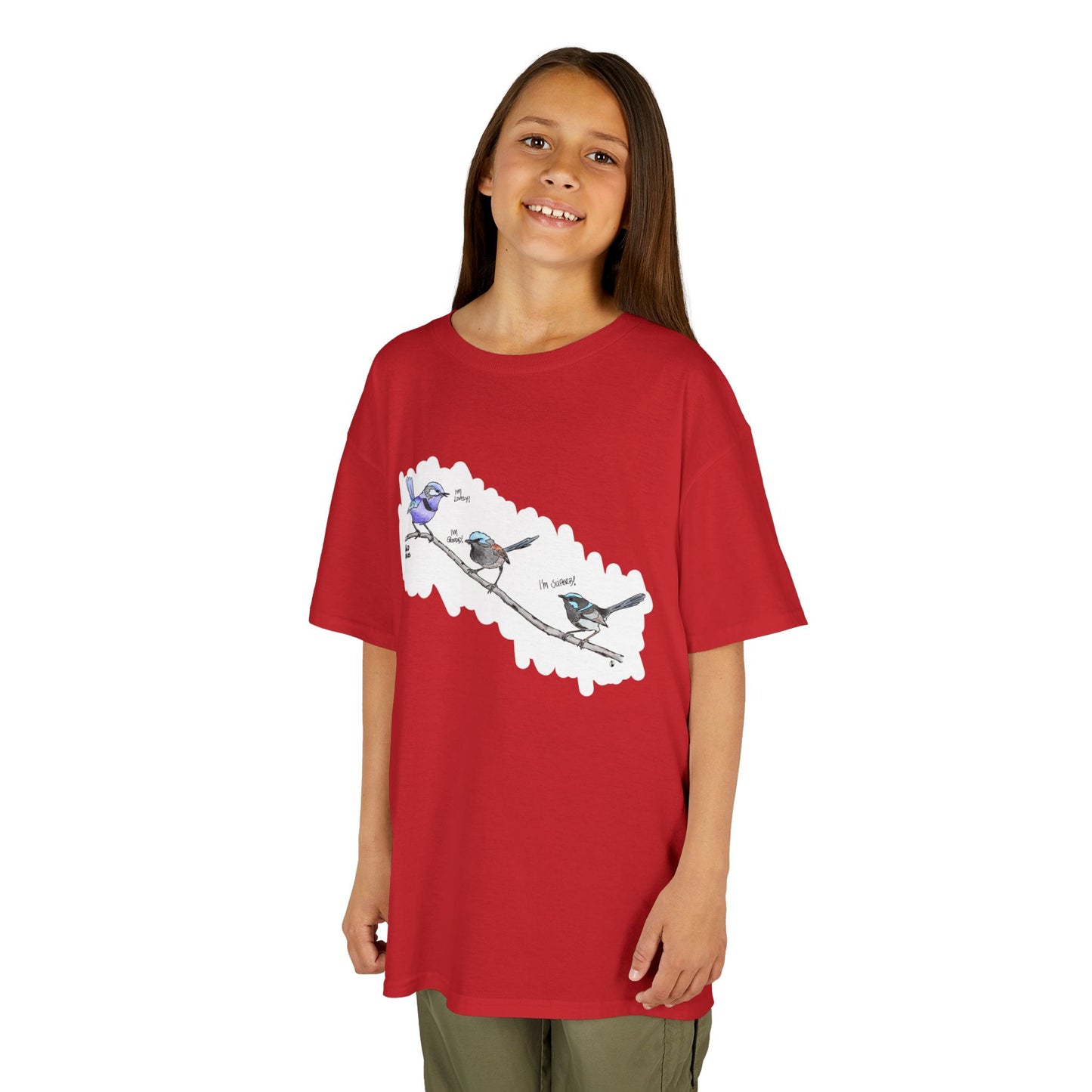 A trio of Fairy-wrens (spendid, superb and lovely) | Kids Heavy Cotton™ Tee