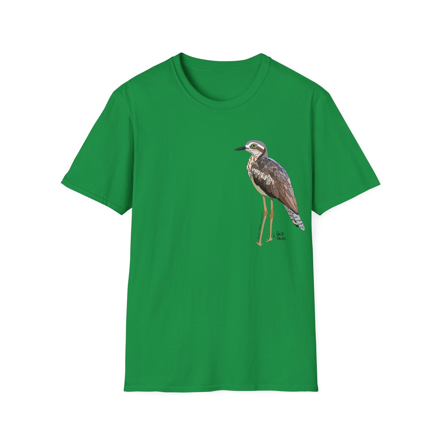 Bush Stone-curlew- Small design - Unisex Softstyle T-Shirt