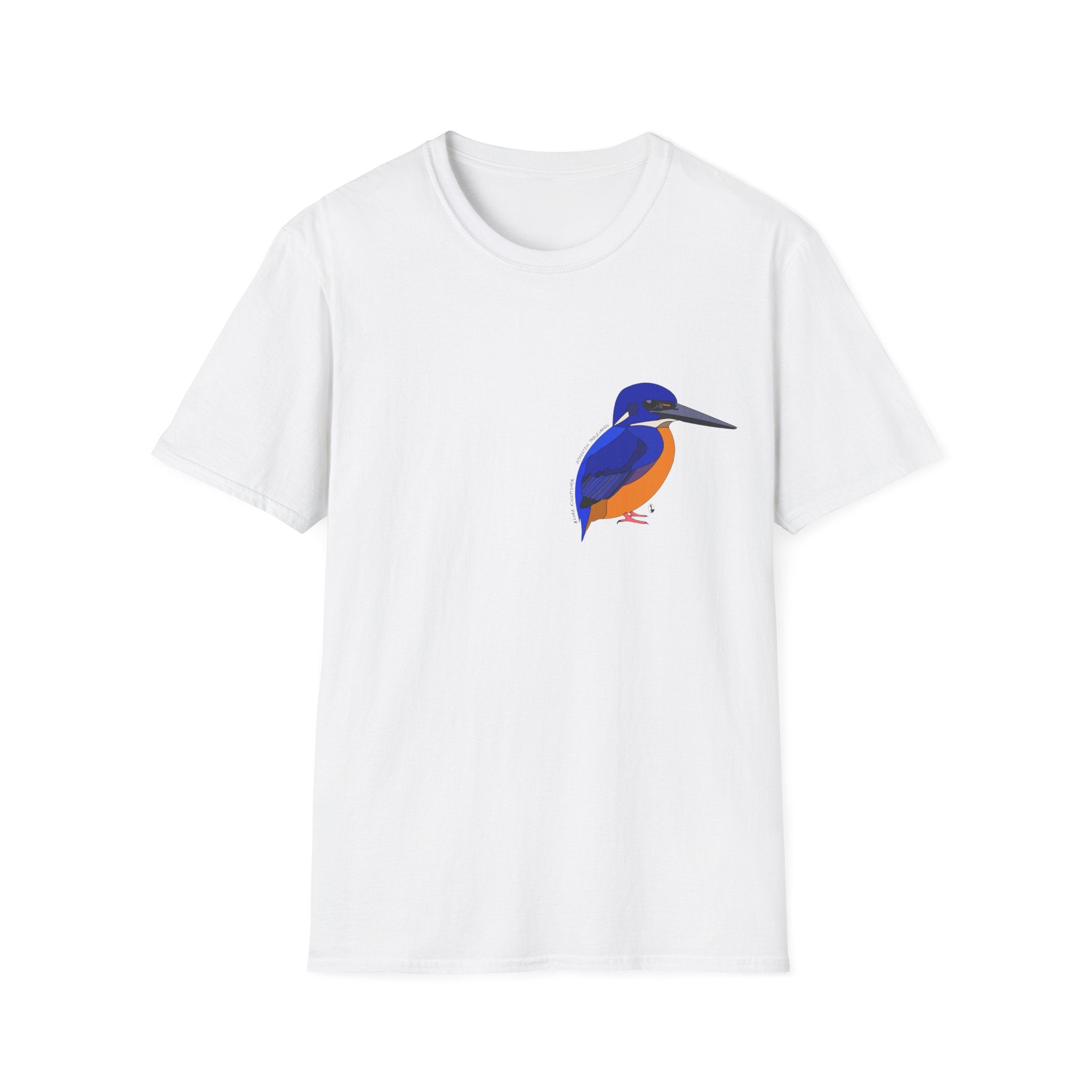 Azure Kingfisher - Small design - Unisex Softstyle T-Shirt