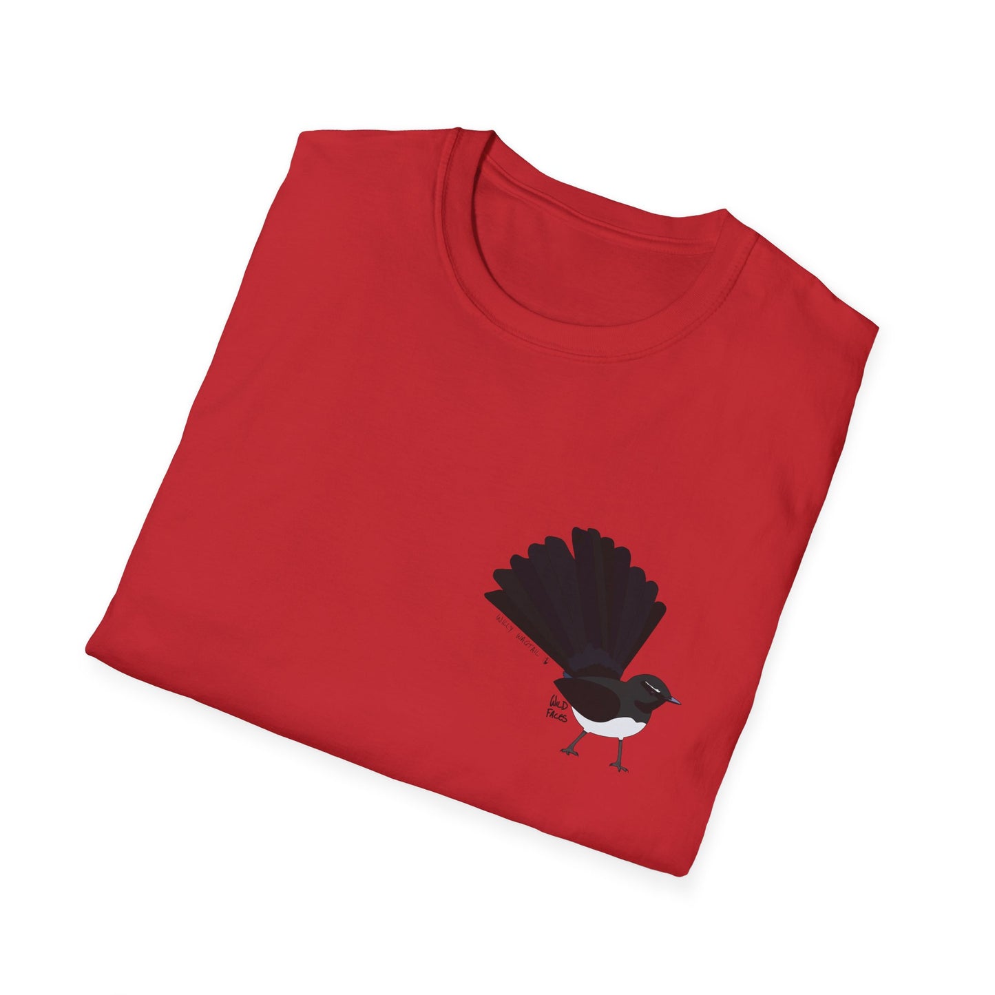 Willy Wagtail - Small design - Unisex Softstyle T-Shirt