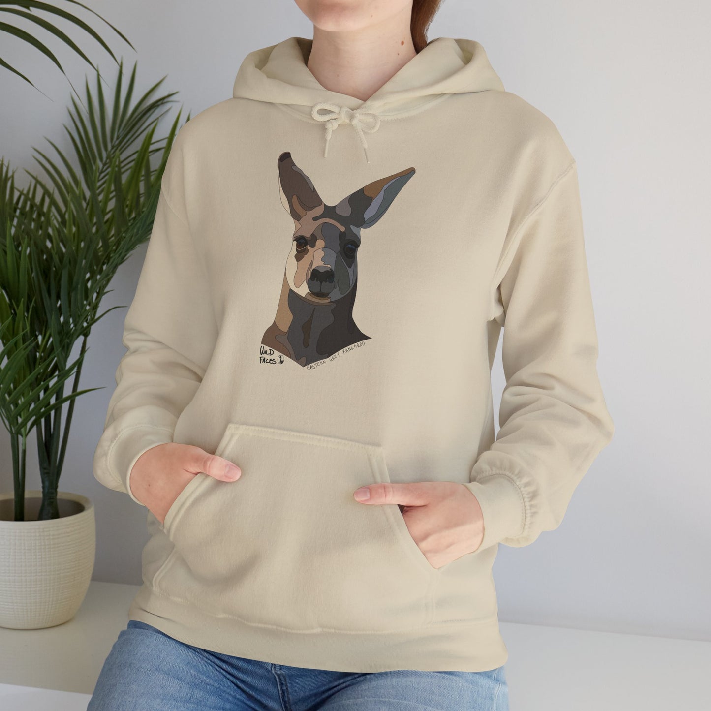 Eastern Grey Kangaroo | Unisex Heavy Blend™ Hooded Sweatshirt