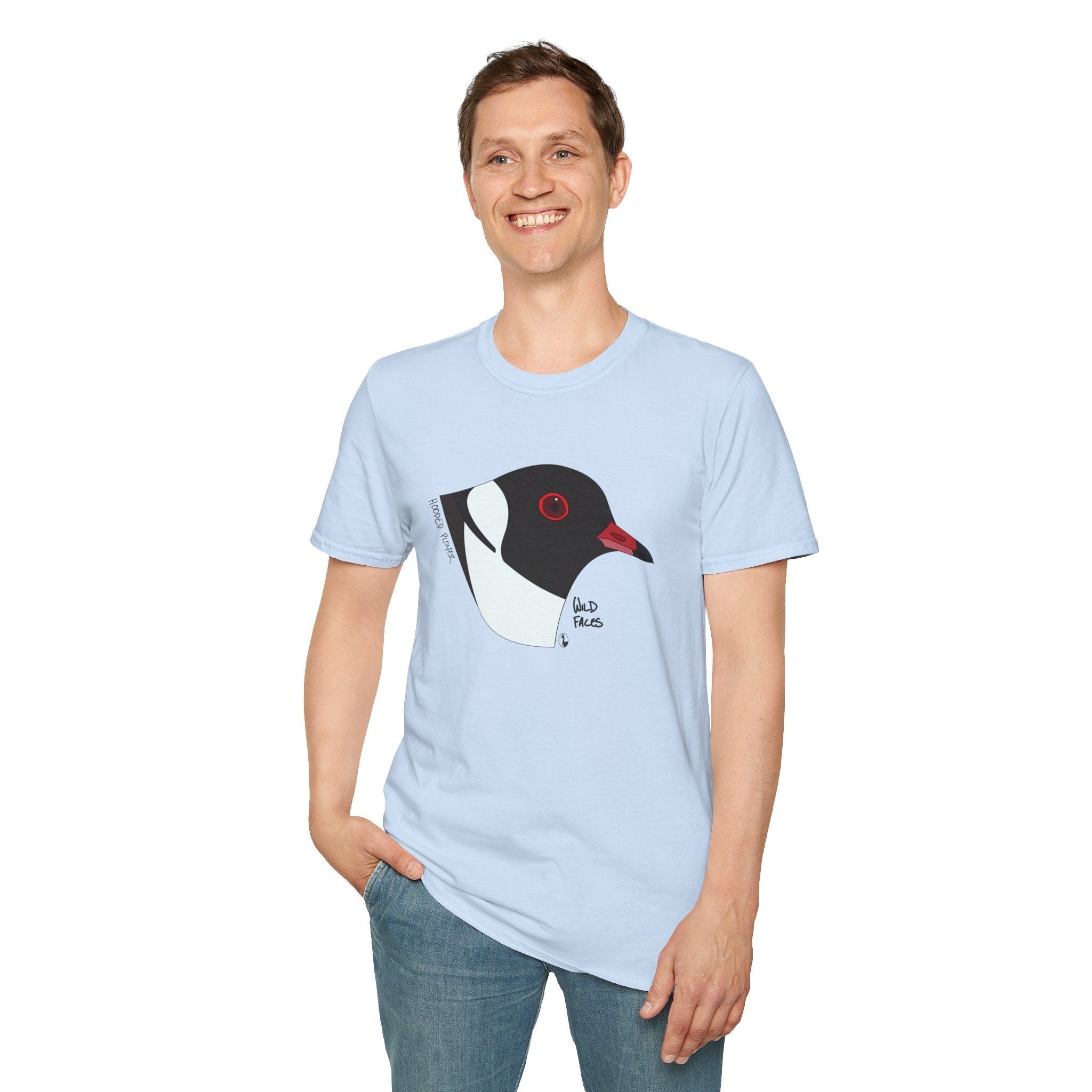 Hooded Plover Head- Unisex Softstyle T-Shirt Printify