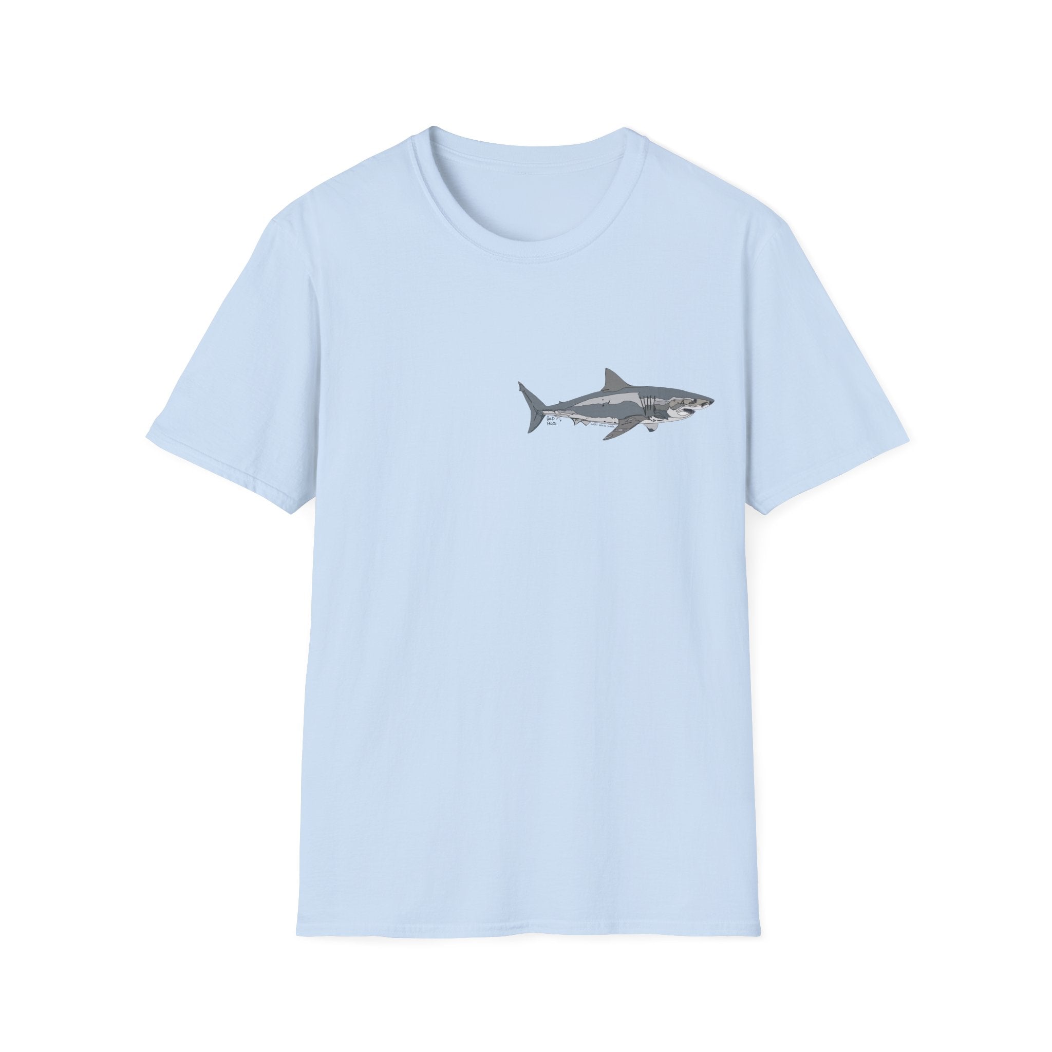 Great White Shark - Small design - Unisex Softstyle T-Shirt