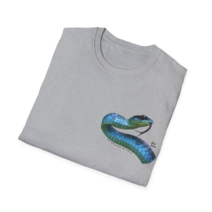 Blue Phase Common Tree-Snake - Small design - Unisex Softstyle T-Shirt