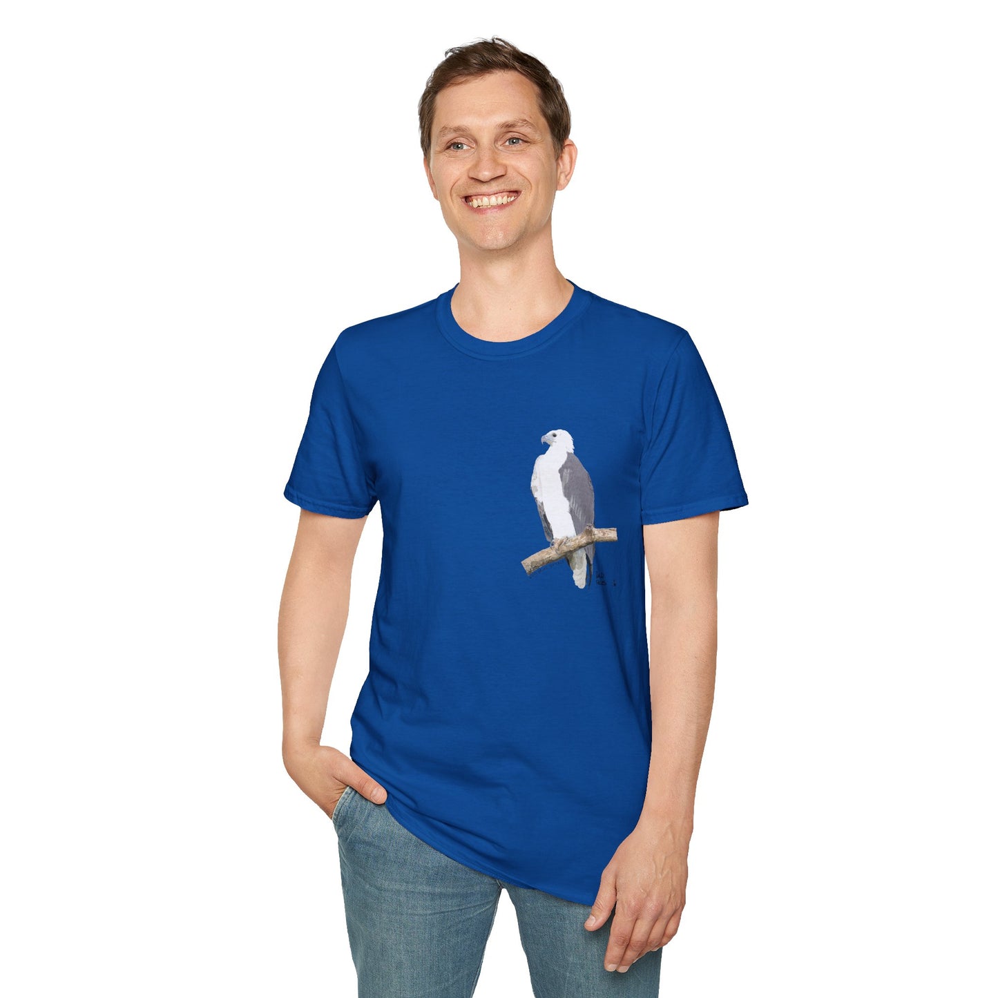 White-bellied Sea Eagle - Small design - Unisex Softstyle T-Shirt