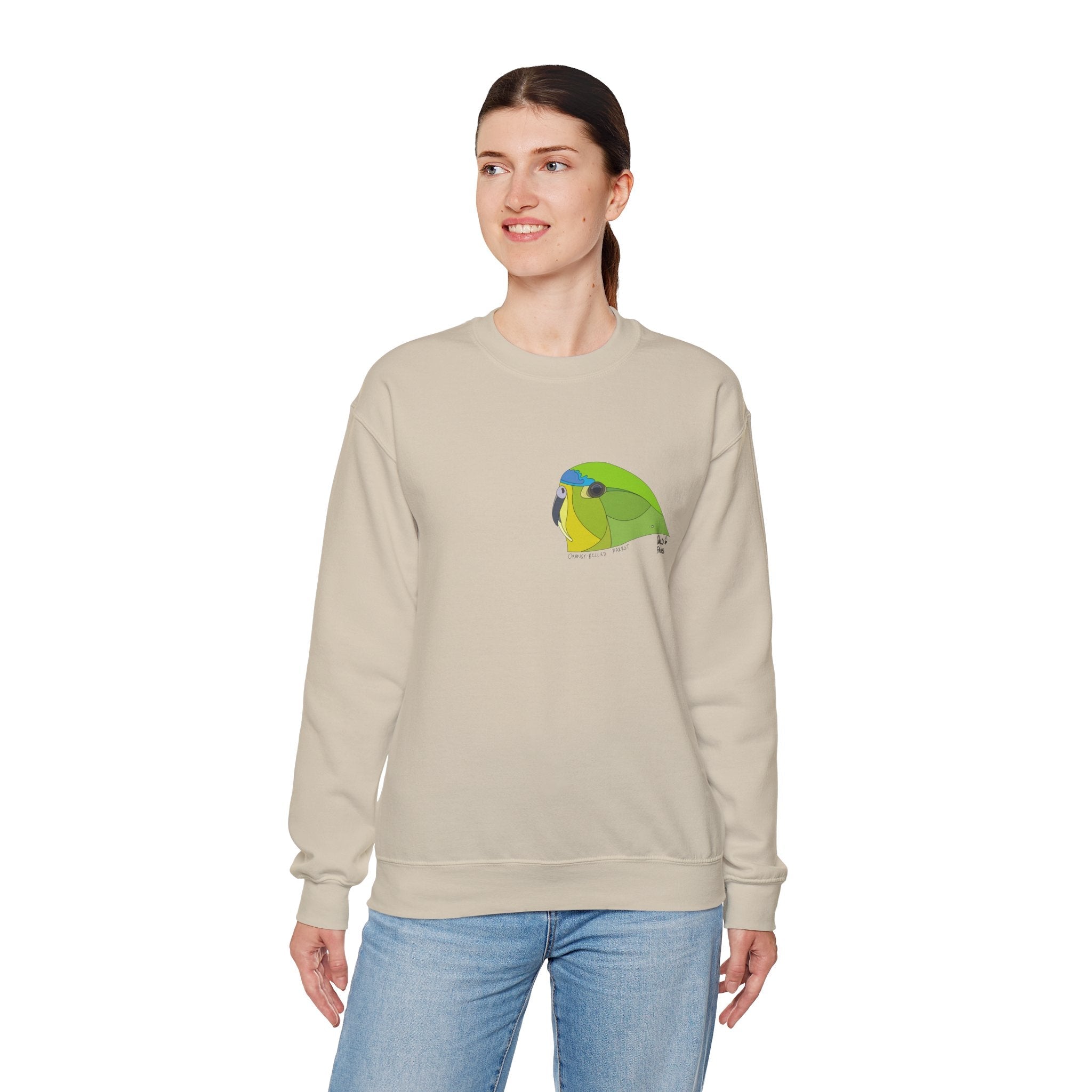 Orange-bellied Parrot Sweatshirt | Unisex Heavy Blend™ Crewneck Printify