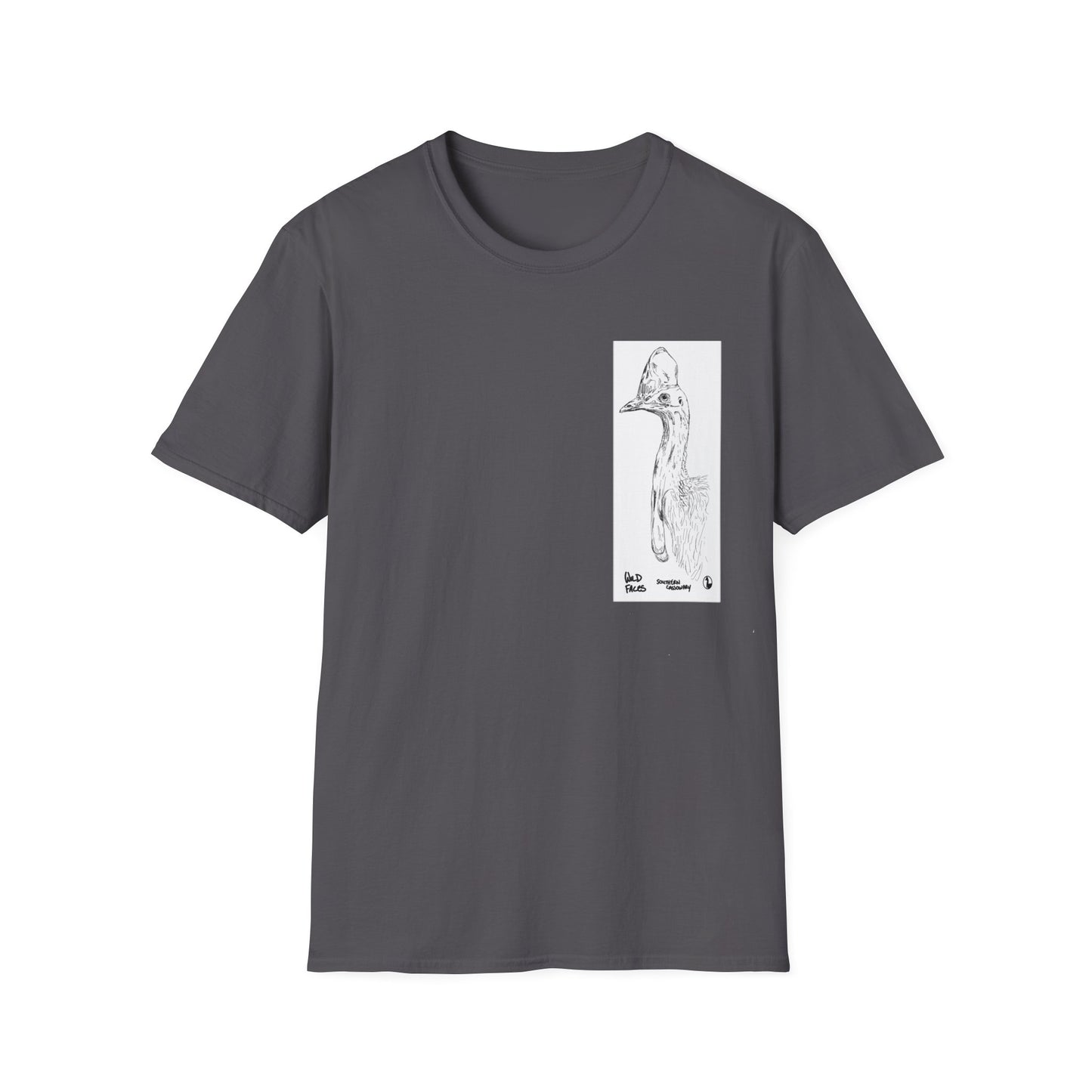 Southern Cassowary (sketch) - Unisex Softstyle T-Shirt