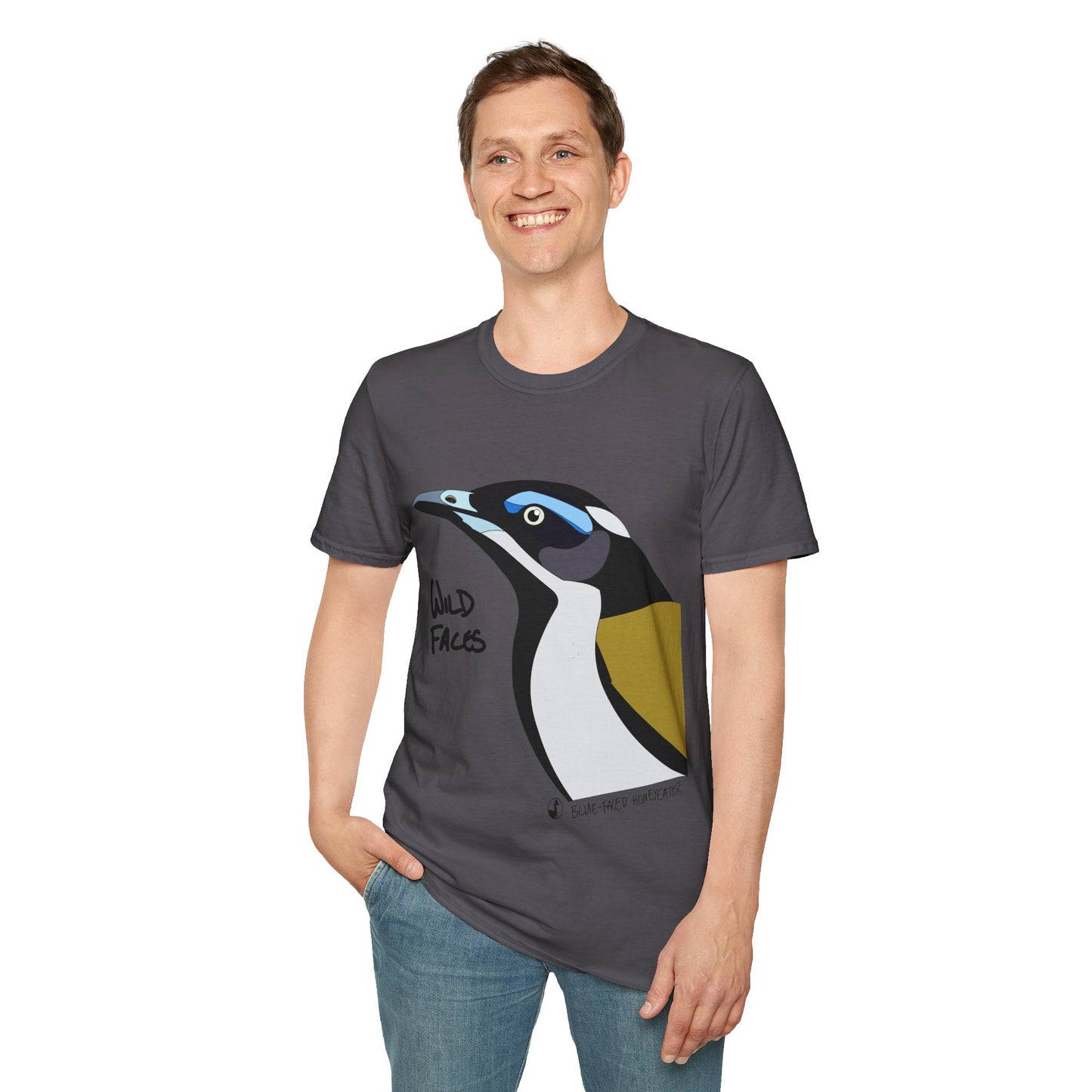 Blue-faced Honeyeater - Unisex Softstyle T-Shirt