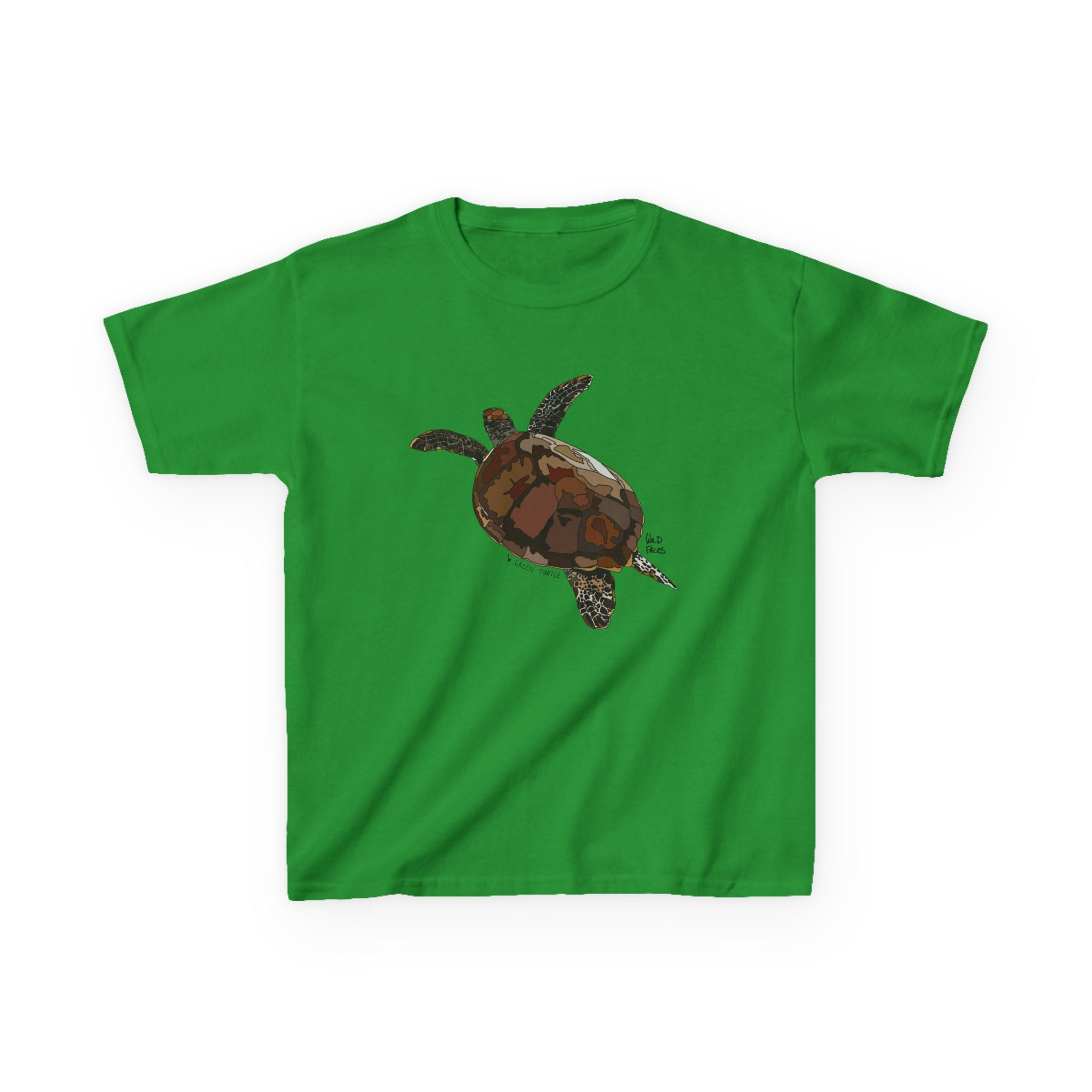 Green Turtle | Kids Heavy Cotton™ Tee Printify