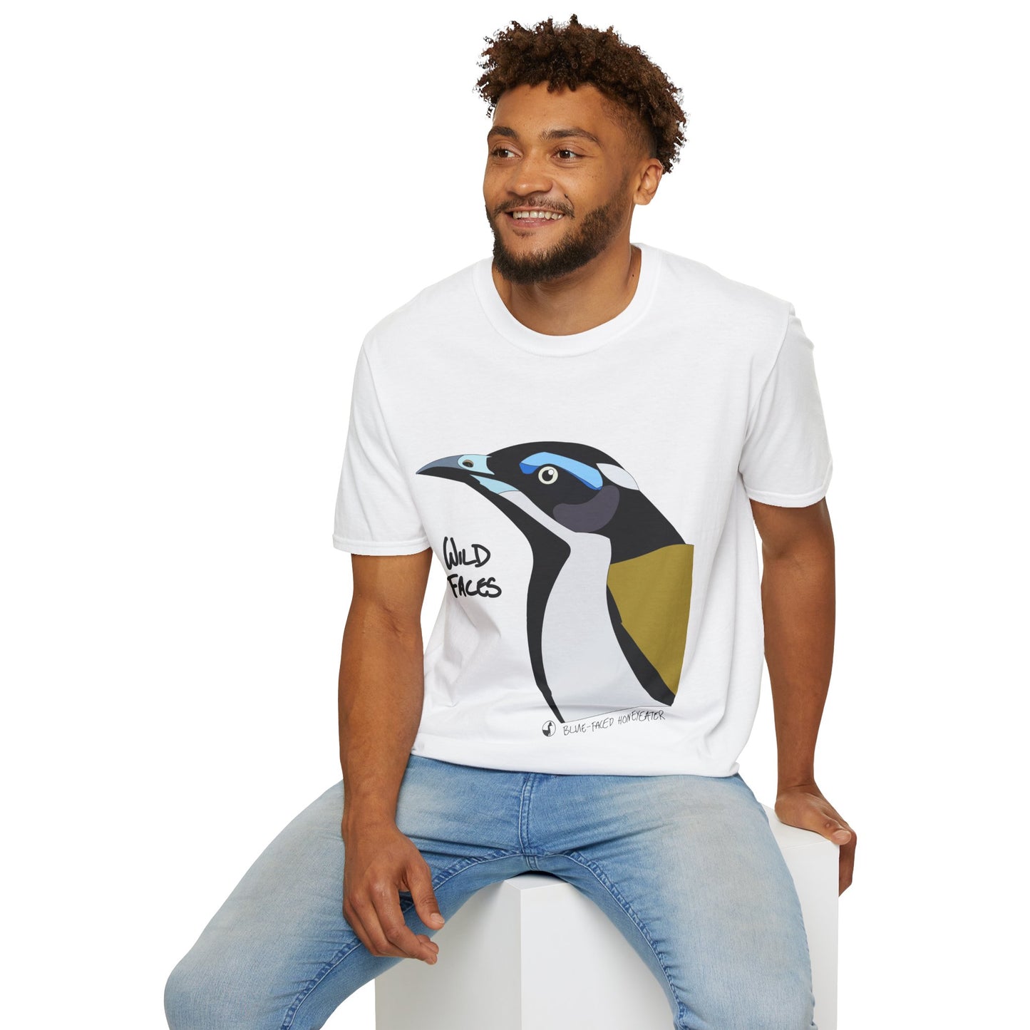 Blue-faced Honeyeater - Unisex Softstyle T-Shirt