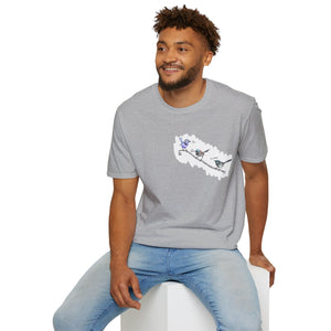 A trio of  Fairy-wrens (spendid, superb and lovely) - Small design - Unisex Softstyle T-Shirt Printify