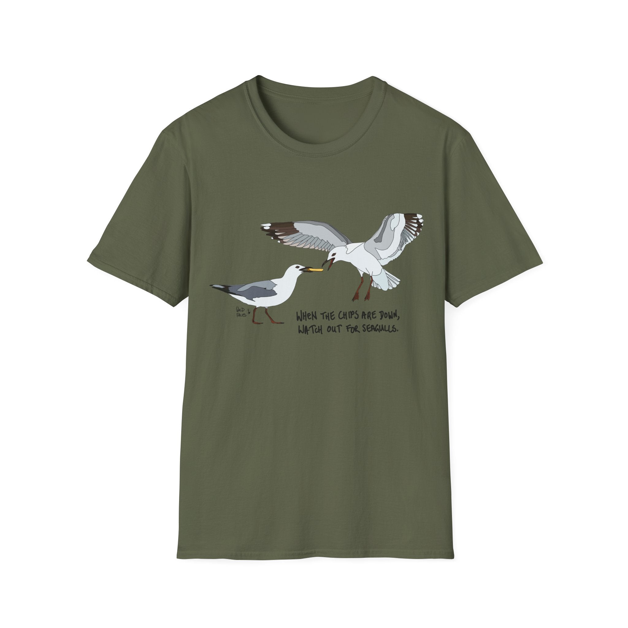 When the chips are down - Unisex Softstyle T-Shirt