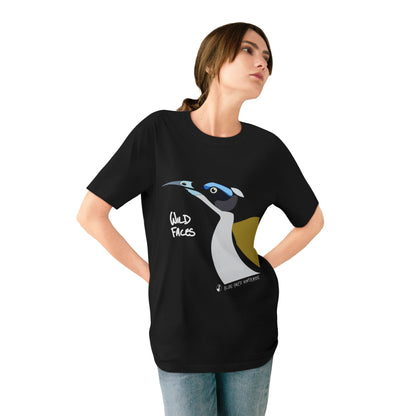 Blue-faced Honeyeater (white font) | Organic Staple T-shirt