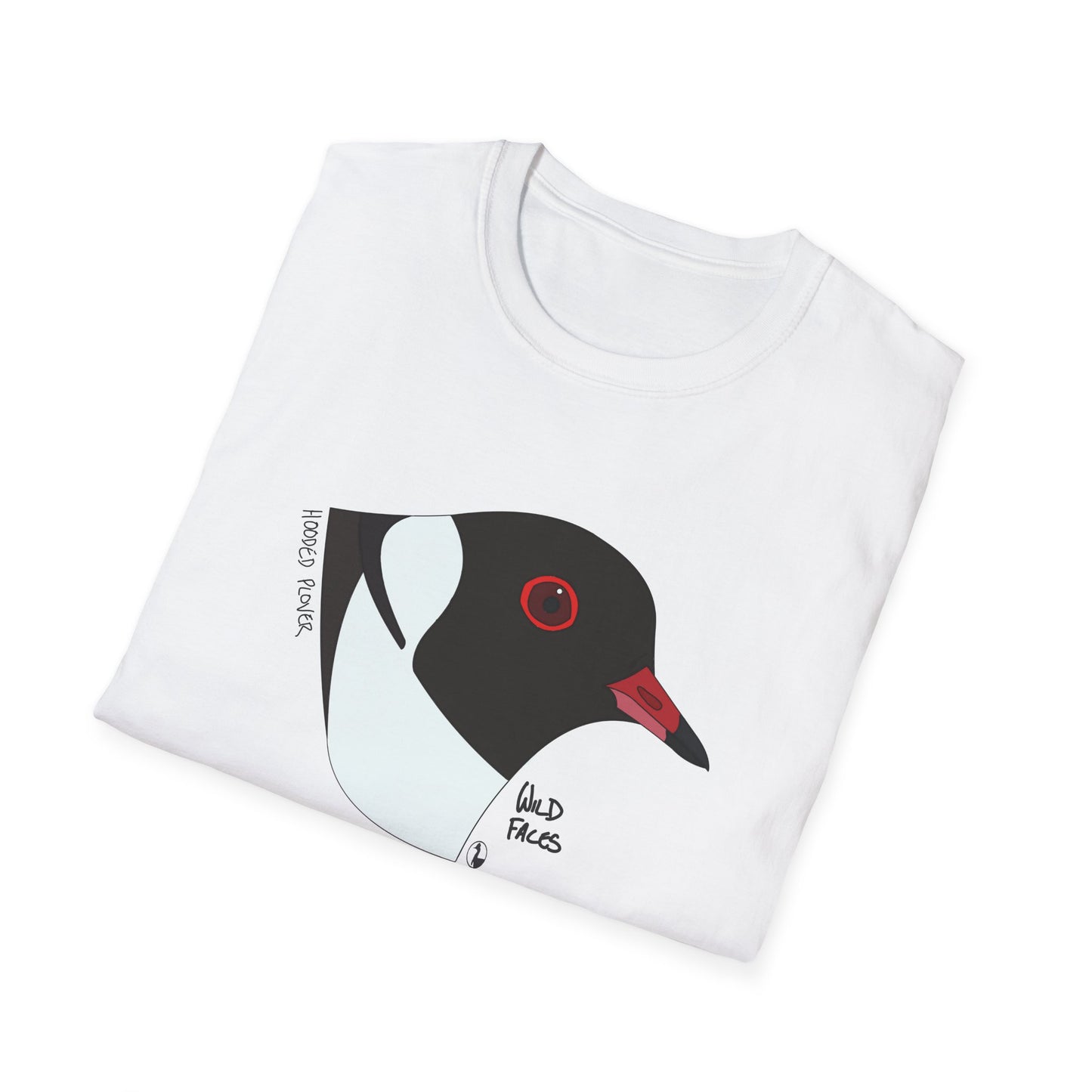 Hooded Plover Head- Unisex Softstyle T-Shirt