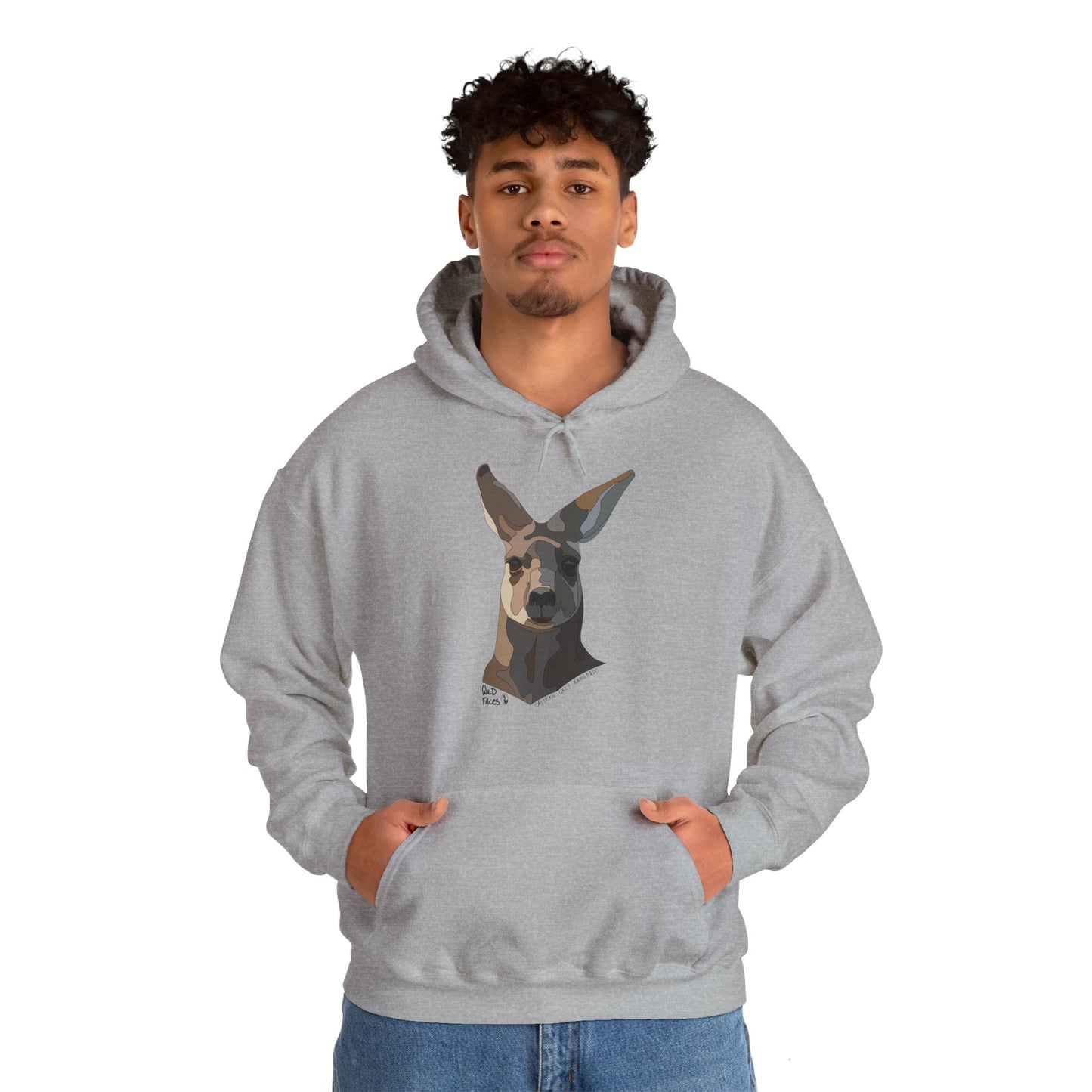 Eastern Grey Kangaroo | Unisex Heavy Blend™ Hooded Sweatshirt