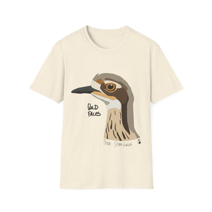 Bush Stone-curlew Head - Unisex Softstyle T-Shirt