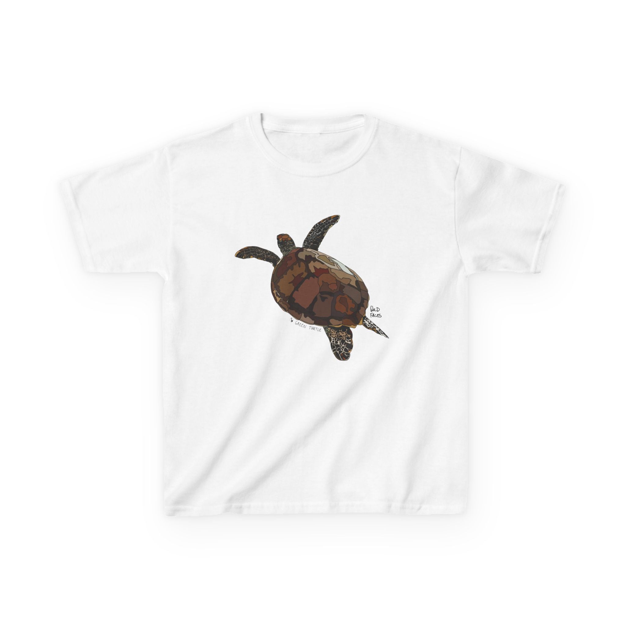 Green Turtle | Kids Heavy Cotton™ Tee Printify