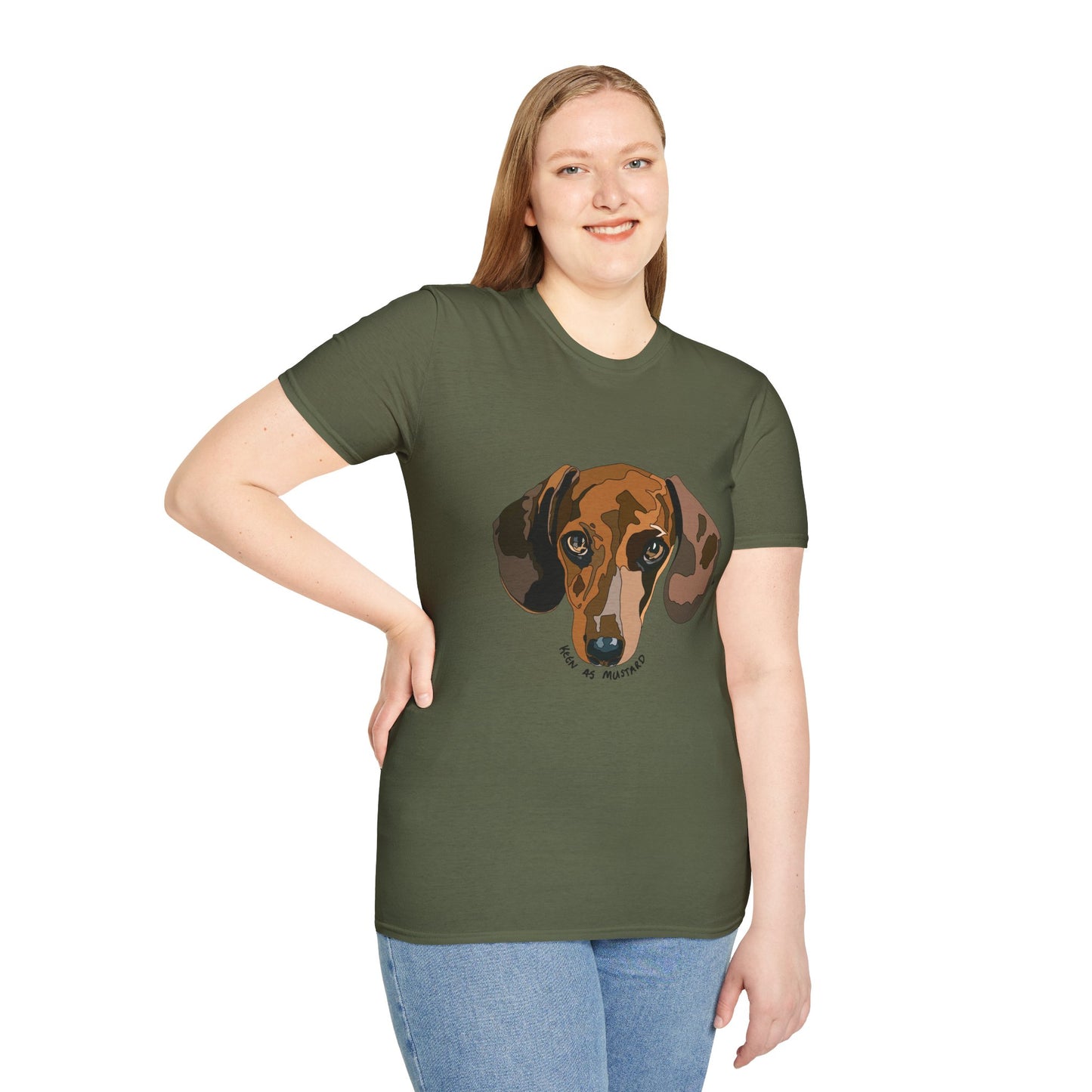 Dachshund (Keen as mustard) - Unisex Softstyle T-Shirt