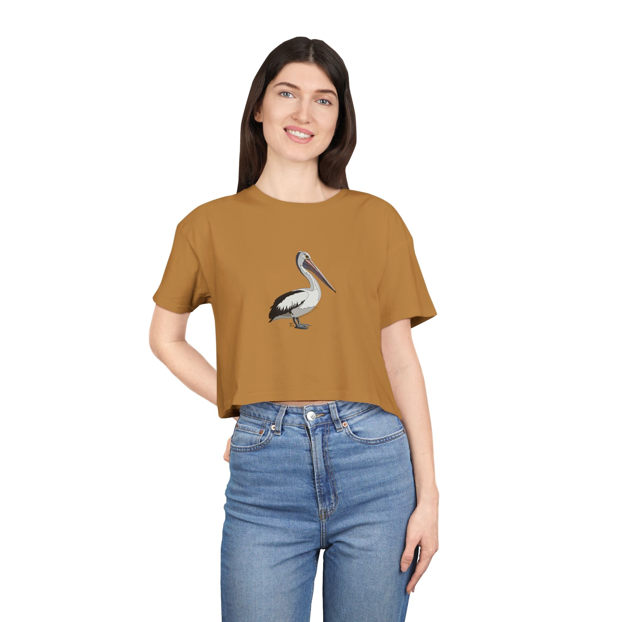 Australian Pelican - Women's Crop Tee