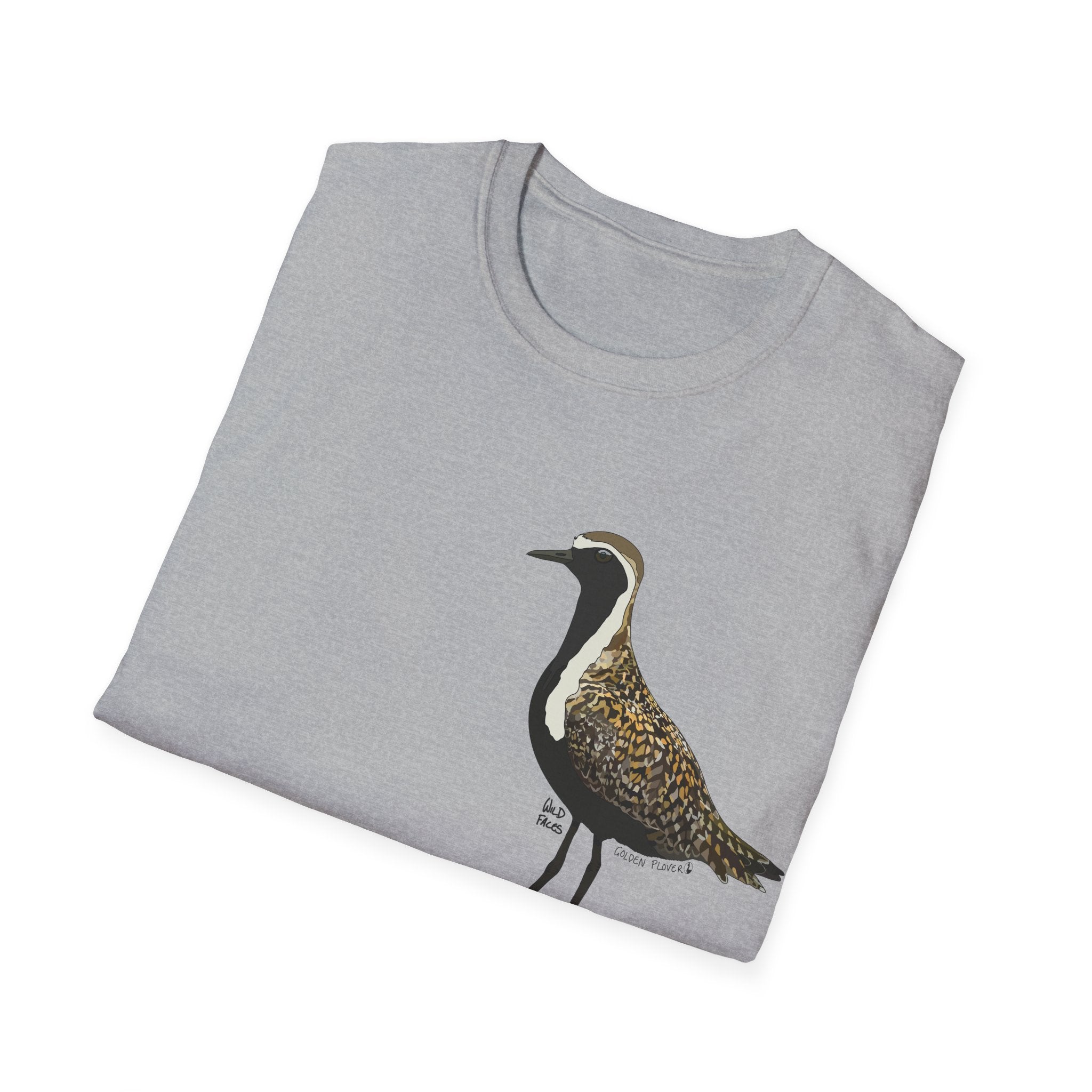 Golden Plover - Small design - Unisex Softstyle T-Shirt Printify