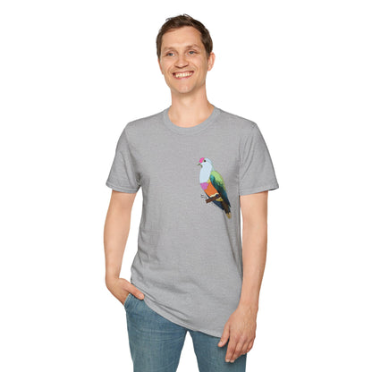 Rose-crowned Fruit Dove - Small design - Unisex Softstyle T-Shirt