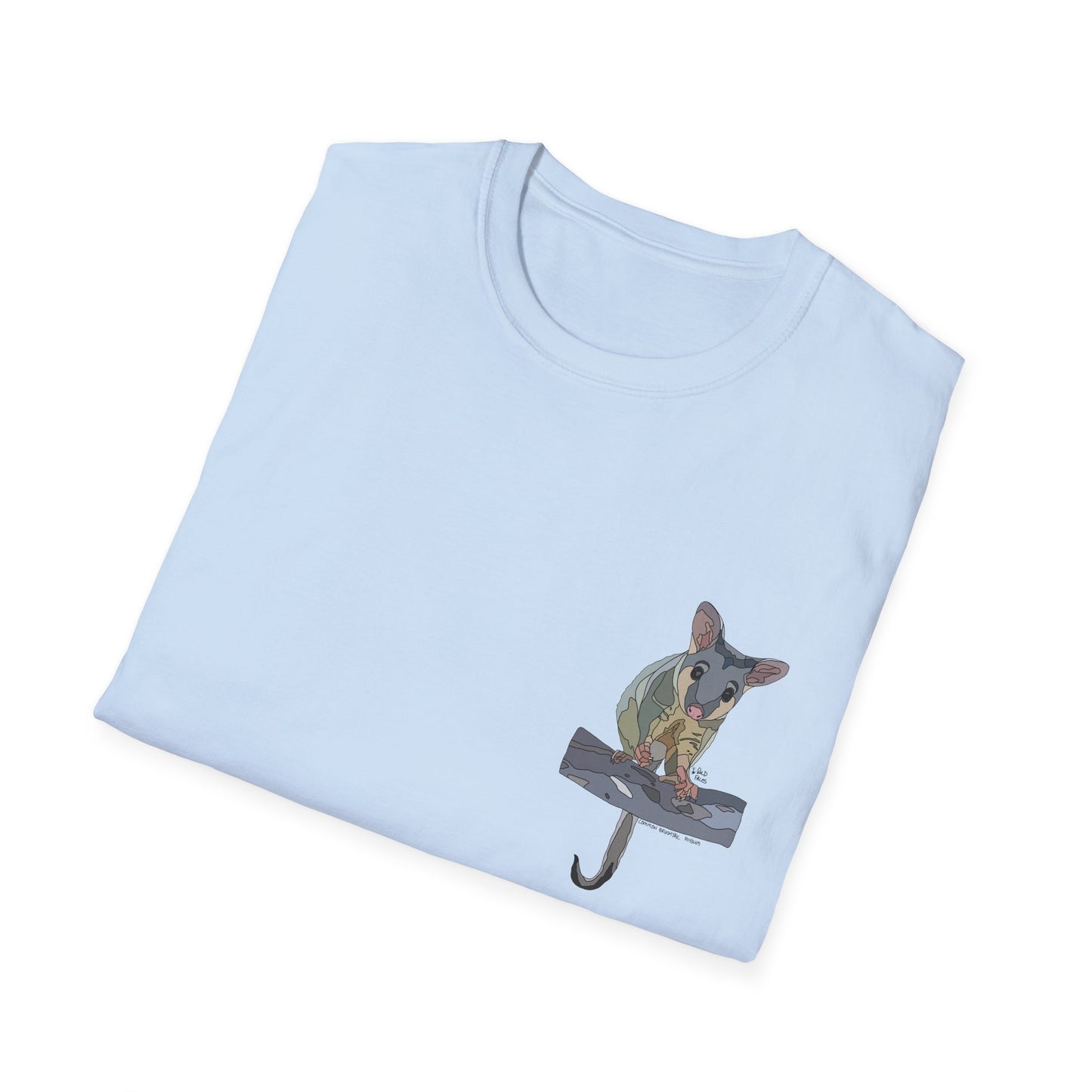 Common Brushtail Possum - Small design - Unisex Softstyle T-Shirt Printify