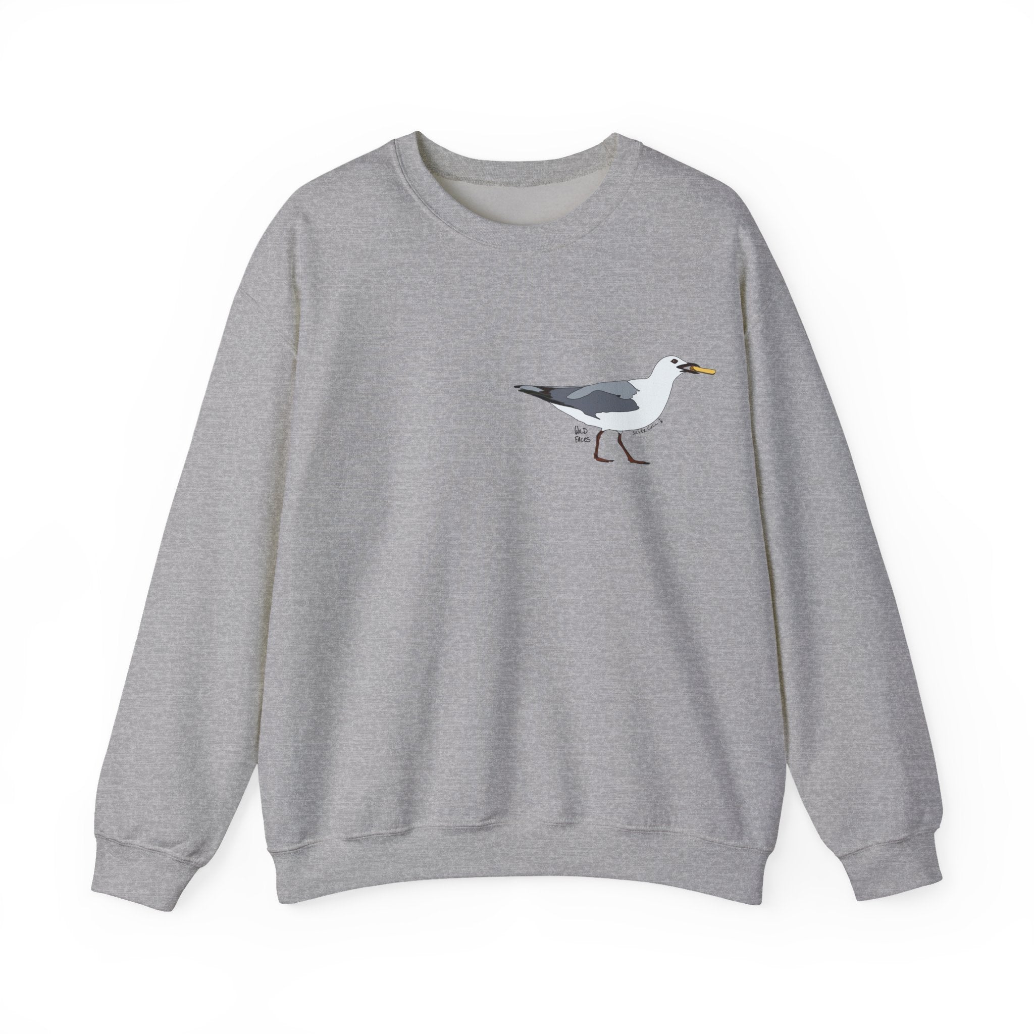 Silver Gull - standing with chip | Unisex Heavy Blend™ Crewneck