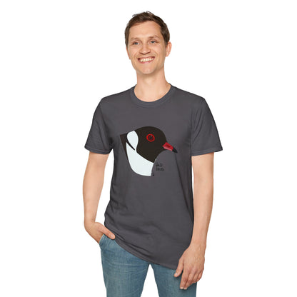 Hooded Plover Head- Unisex Softstyle T-Shirt