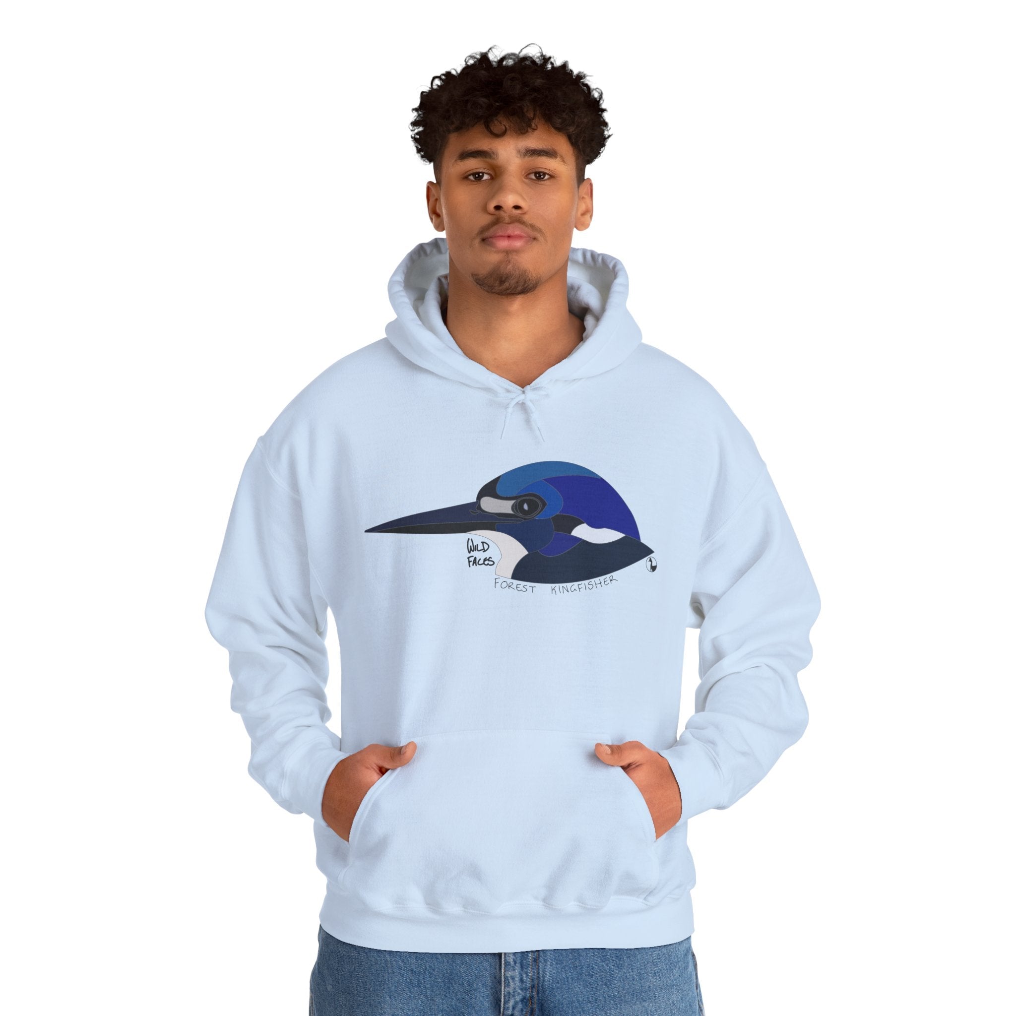 Forest Kingfisher Head | Unisex Heavy Blend™ Hooded Sweatshirt Printify