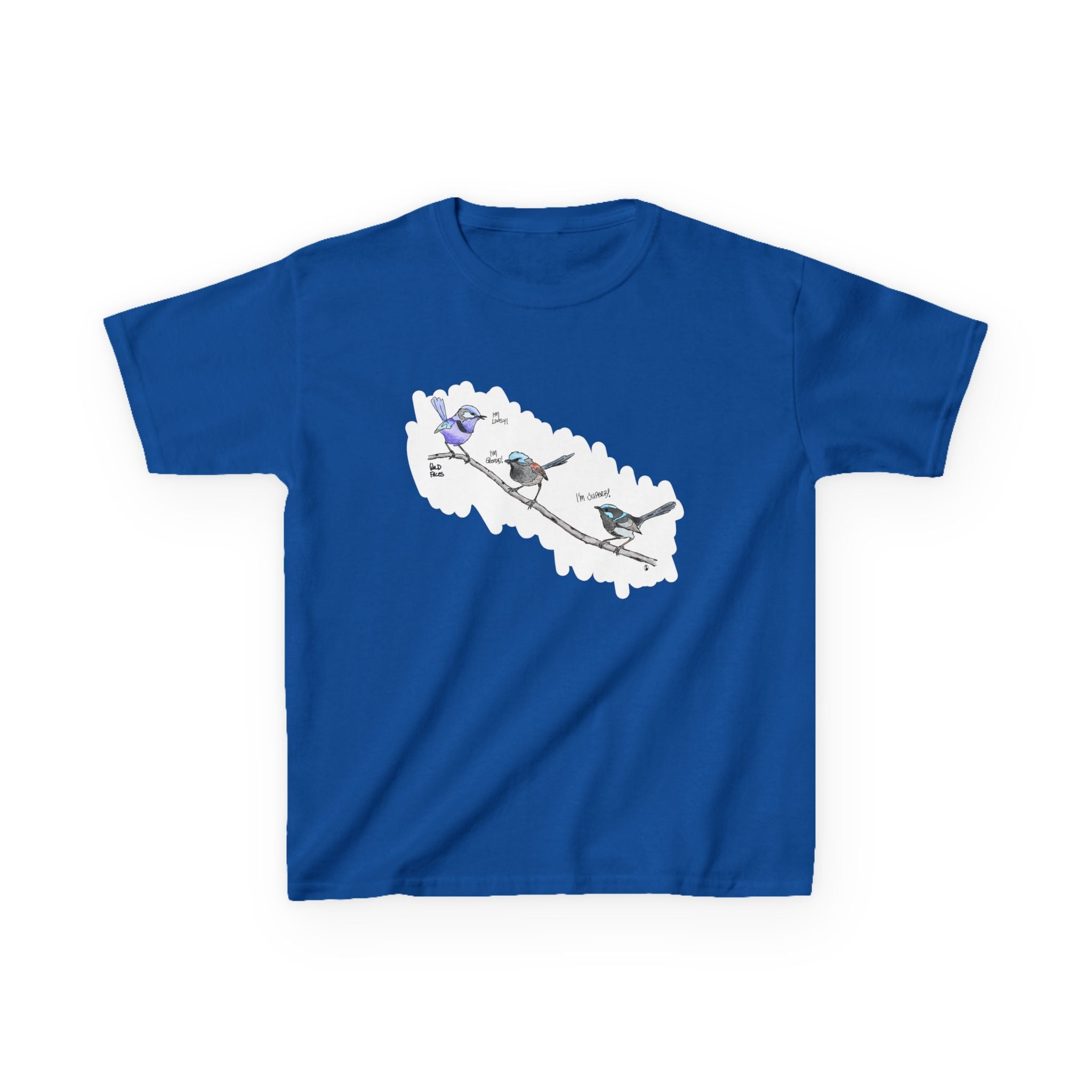 A trio of Fairy-wrens (spendid, superb and lovely) | Kids Heavy Cotton™ Tee Printify