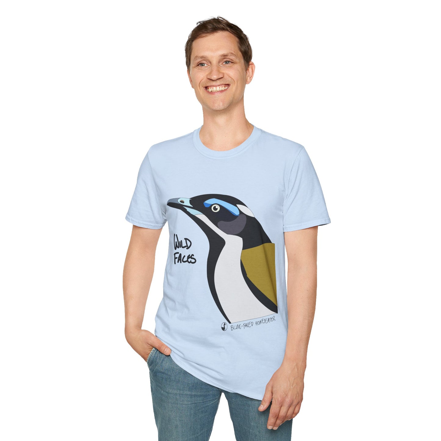 Blue-faced Honeyeater - Unisex Softstyle T-Shirt