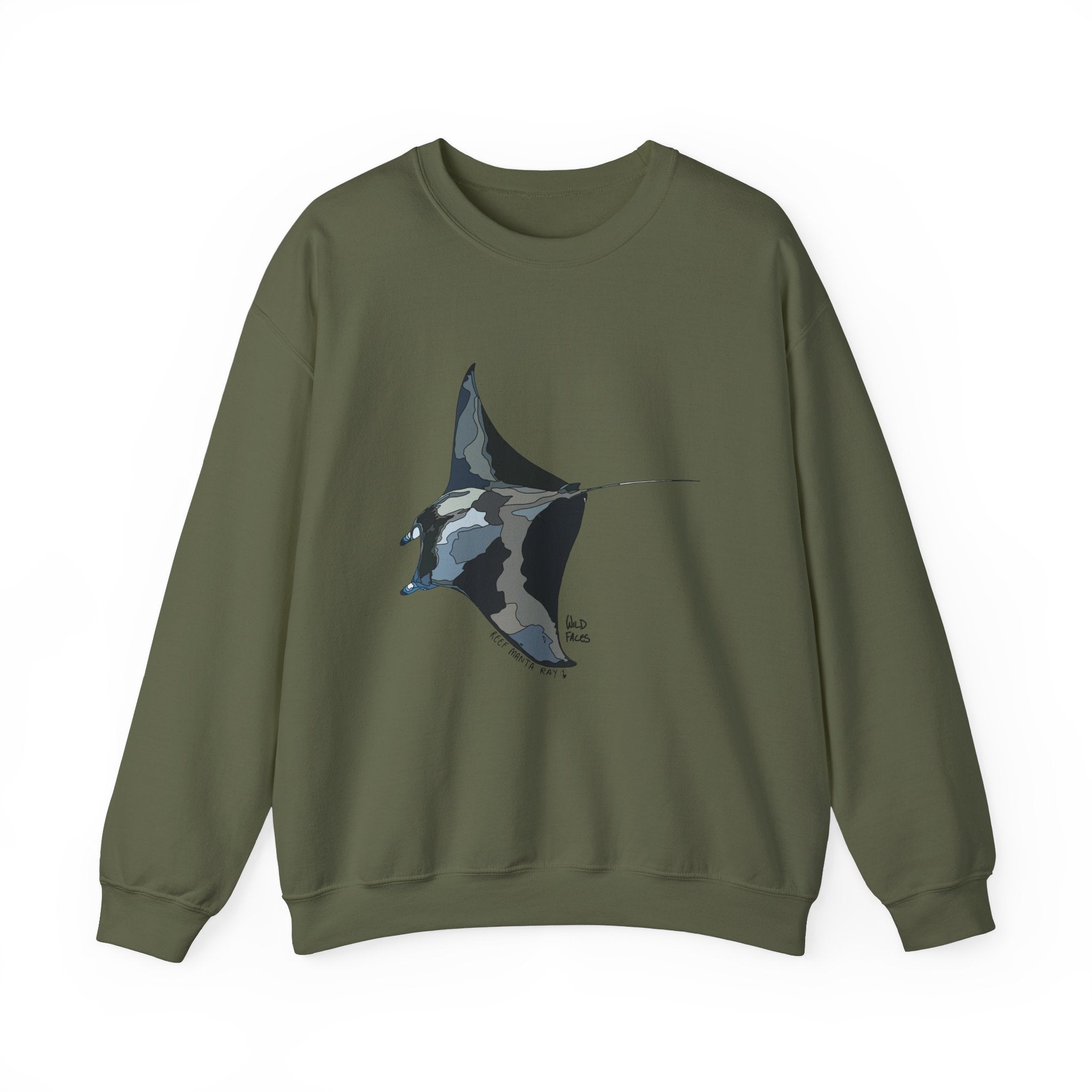 Reef Manta Ray | Unisex Heavy Blend™ Crewneck Printify