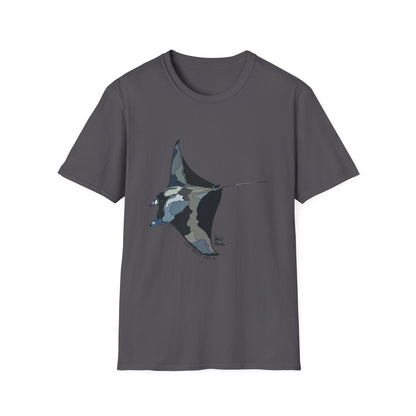 Reef Manta Ray- large design - Unisex Softstyle T-Shirt