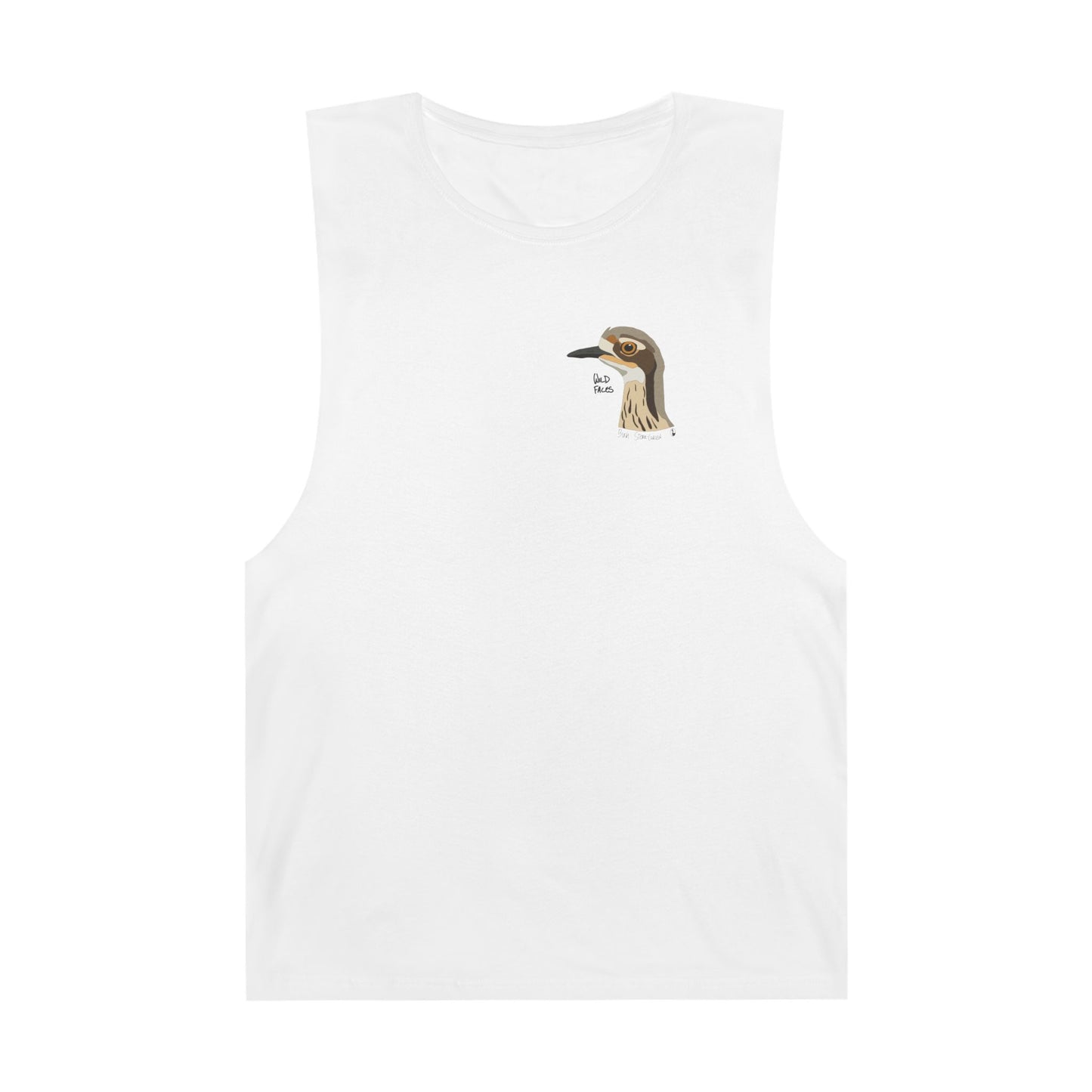 Bush Stone-curlew Head - Unisex Barnard Tank