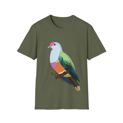 Rose-crowned Fruit Dove - Unisex Softstyle T-Shirt Printify
