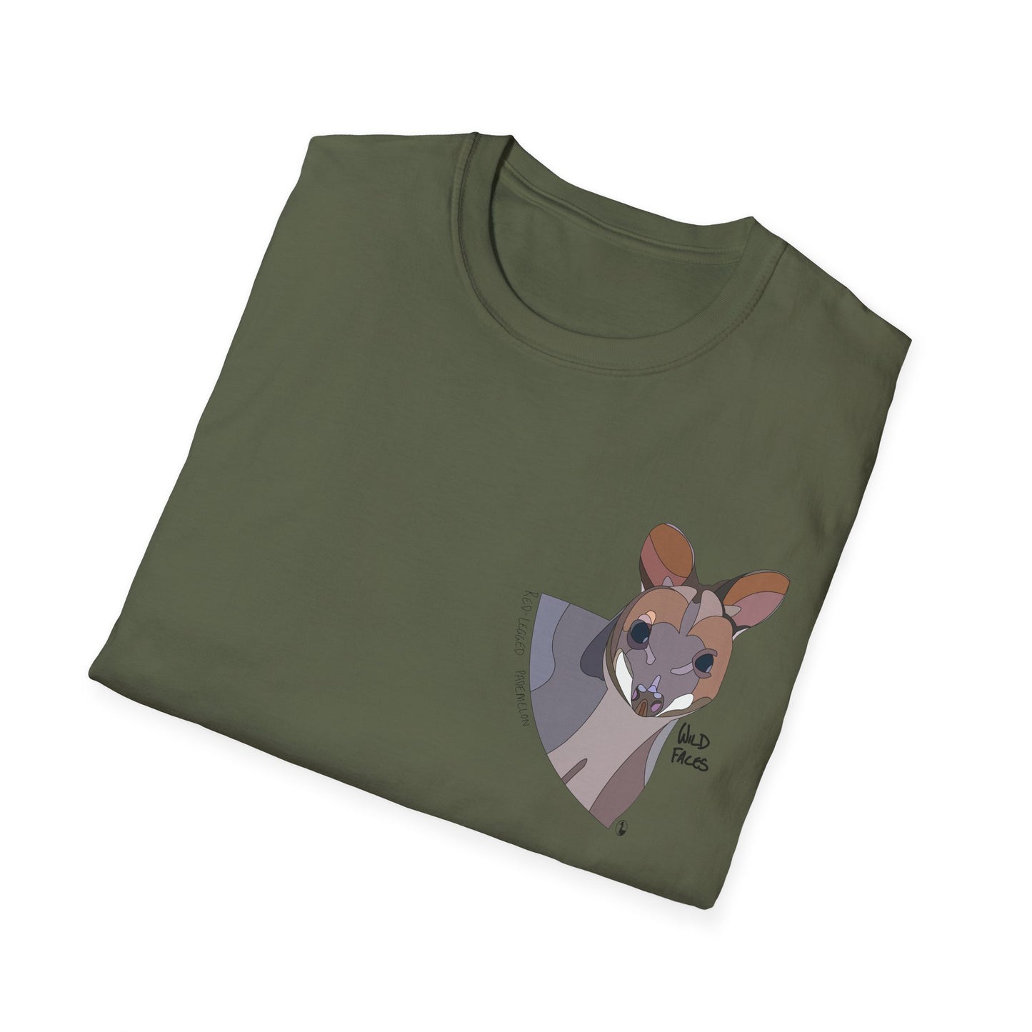 Red-legged Pademelon - Small design - Unisex Softstyle T-Shirt